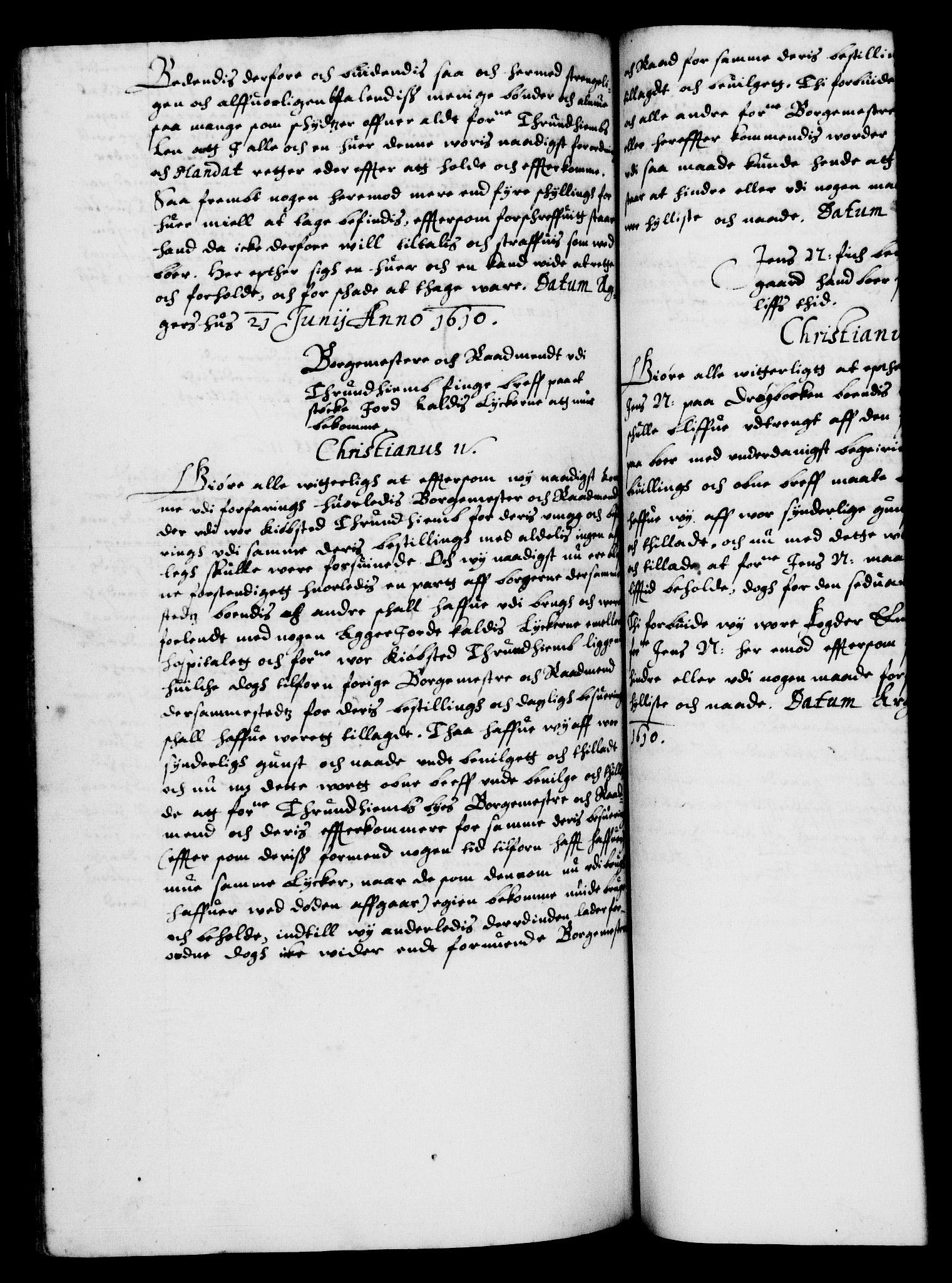 Danske Kanselli 1572-1799, AV/RA-EA-3023/F/Fc/Fca/Fcaa/L0003: Norske registre (mikrofilm), 1596-1616, p. 373b