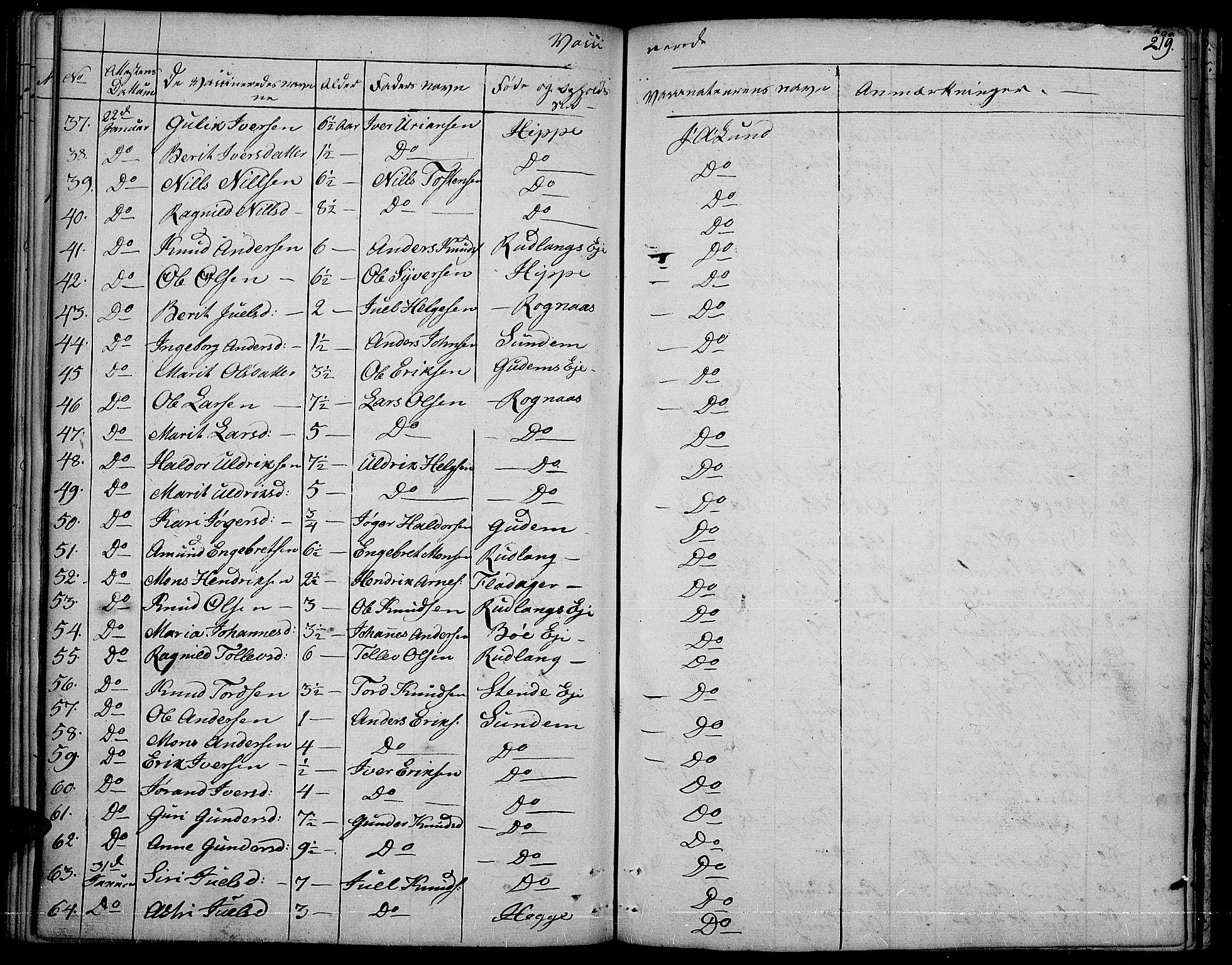 Nord-Aurdal prestekontor, AV/SAH-PREST-132/H/Ha/Haa/L0003: Parish register (official) no. 3, 1828-1841, p. 219