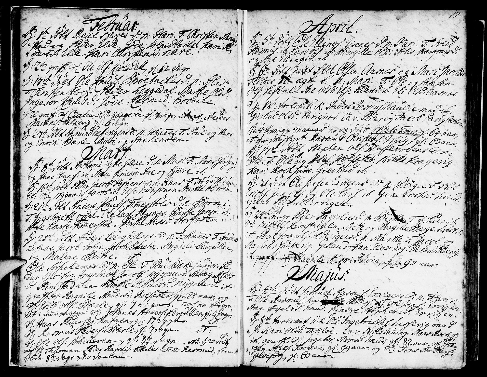 Davik sokneprestembete, AV/SAB-A-79701/H/Haa/Haaa/L0002: Parish register (official) no. A 2, 1742-1816, p. 17