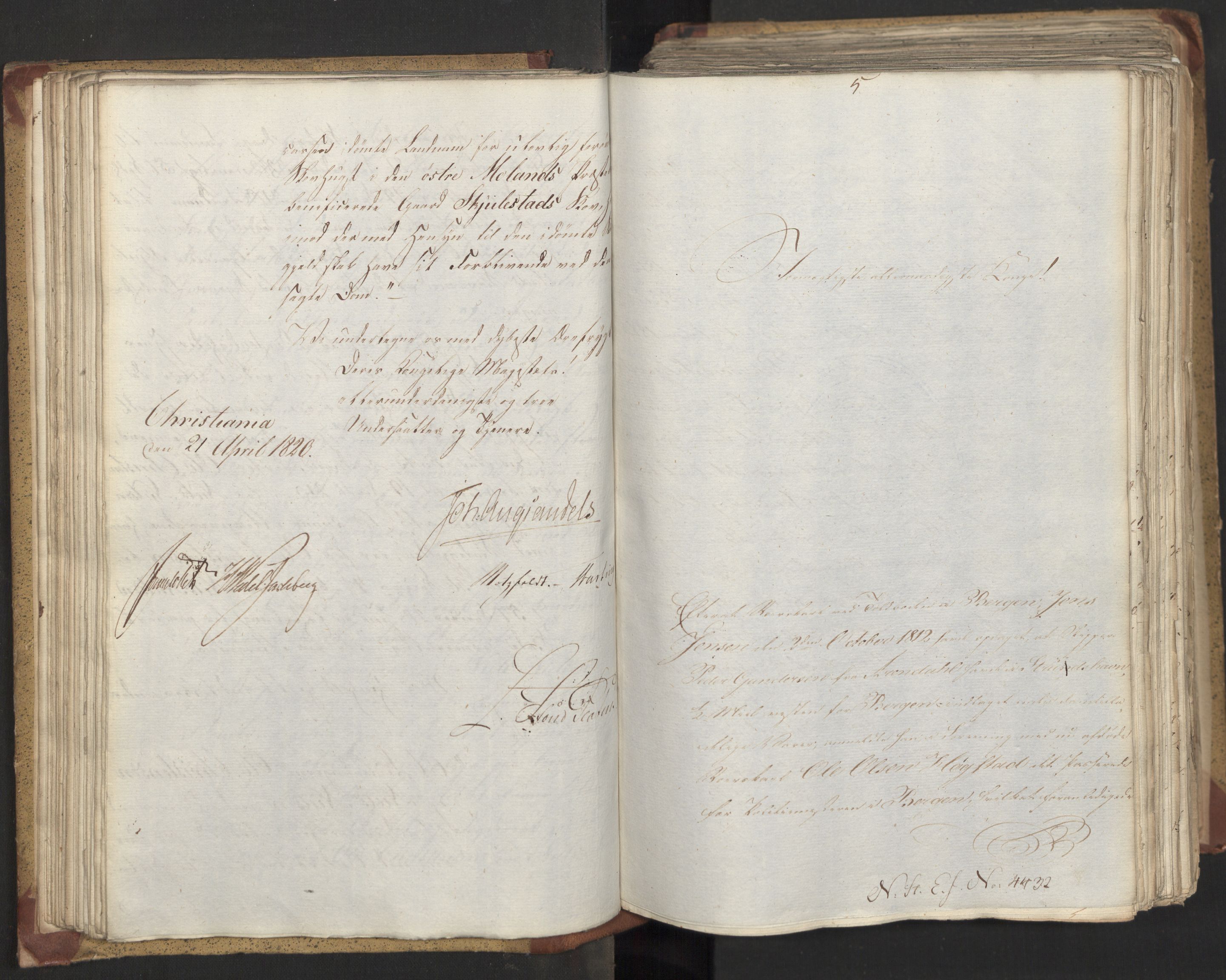 Statsrådsavdelingen i Stockholm, AV/RA-S-1003/D/Da/L0022: Regjeringsinnstillinger nr. 4399-4565, 1820, p. 103