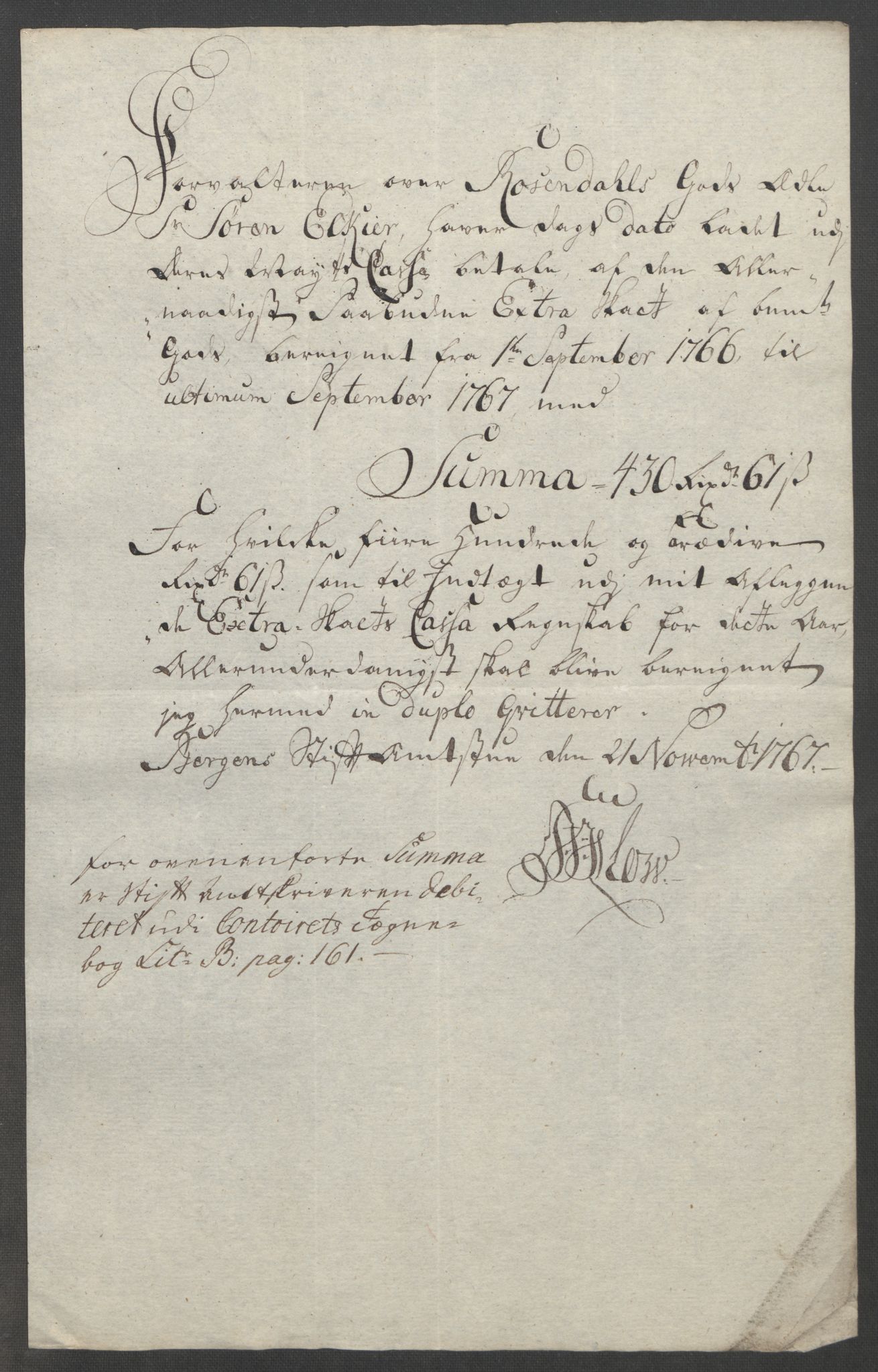 Rentekammeret inntil 1814, Reviderte regnskaper, Fogderegnskap, RA/EA-4092/R49/L3157: Ekstraskatten Rosendal Baroni, 1762-1772, p. 194