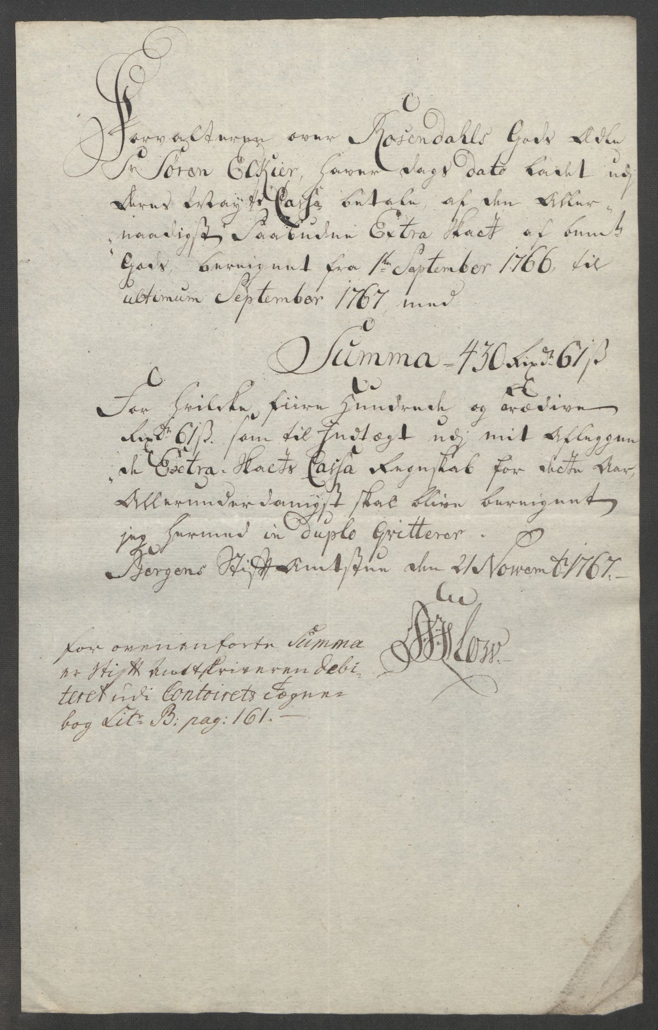 Rentekammeret inntil 1814, Reviderte regnskaper, Fogderegnskap, AV/RA-EA-4092/R49/L3157: Ekstraskatten Rosendal Baroni, 1762-1772, p. 194