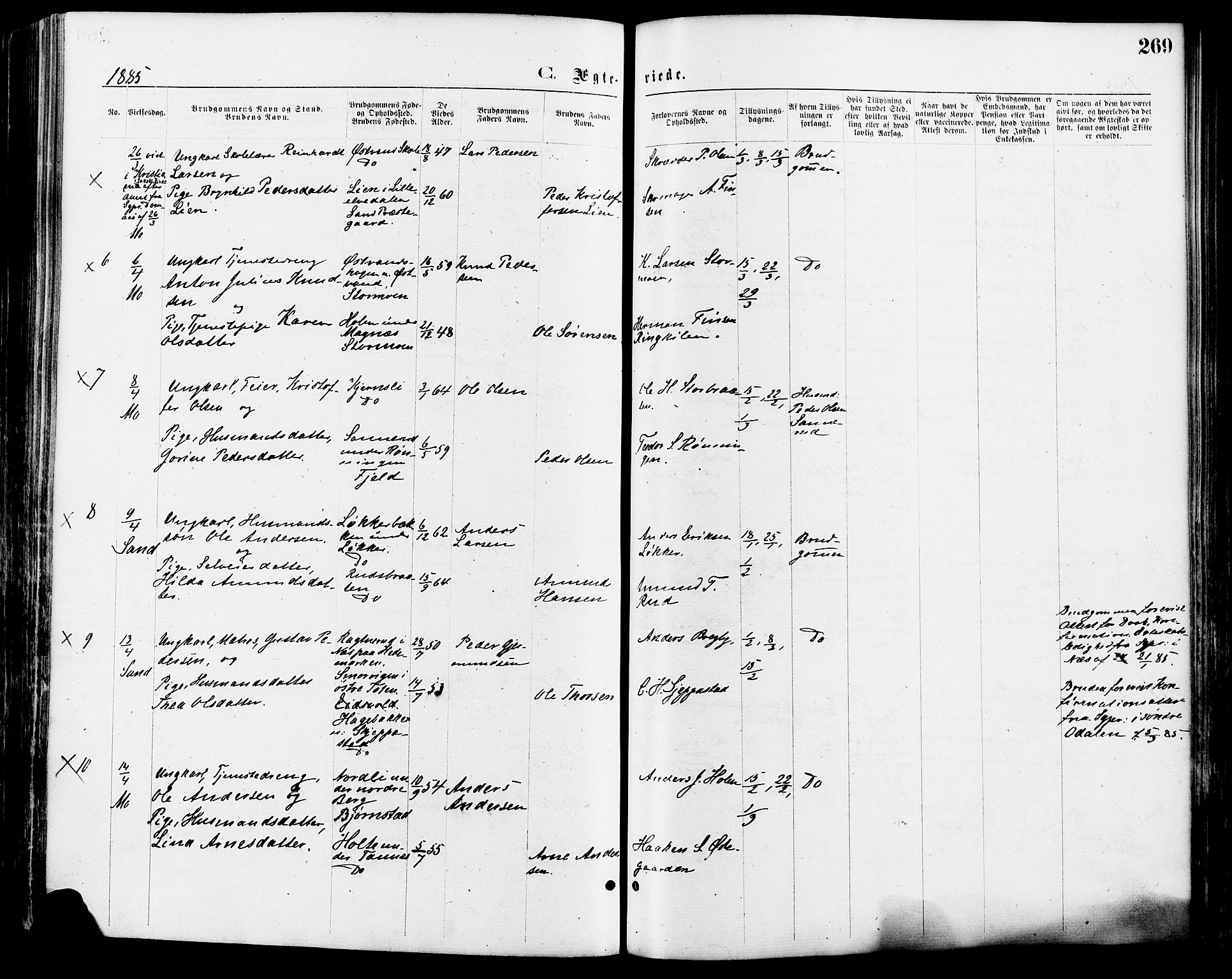 Nord-Odal prestekontor, SAH/PREST-032/H/Ha/Haa/L0005: Parish register (official) no. 5, 1874-1885, p. 269