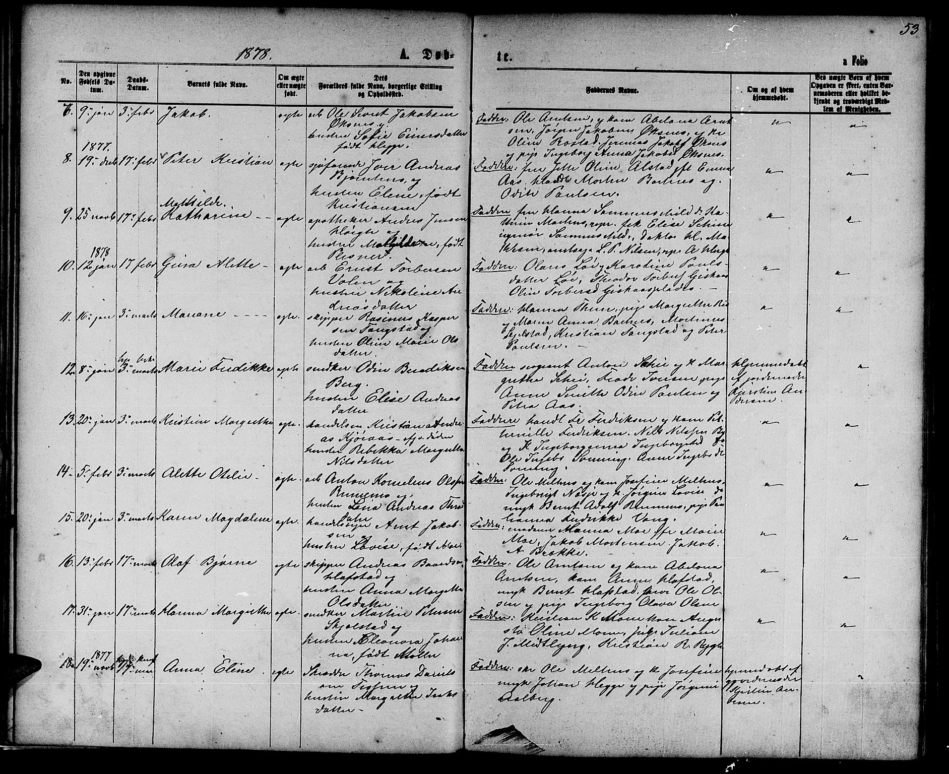 Ministerialprotokoller, klokkerbøker og fødselsregistre - Nord-Trøndelag, SAT/A-1458/739/L0373: Parish register (copy) no. 739C01, 1865-1882, p. 53