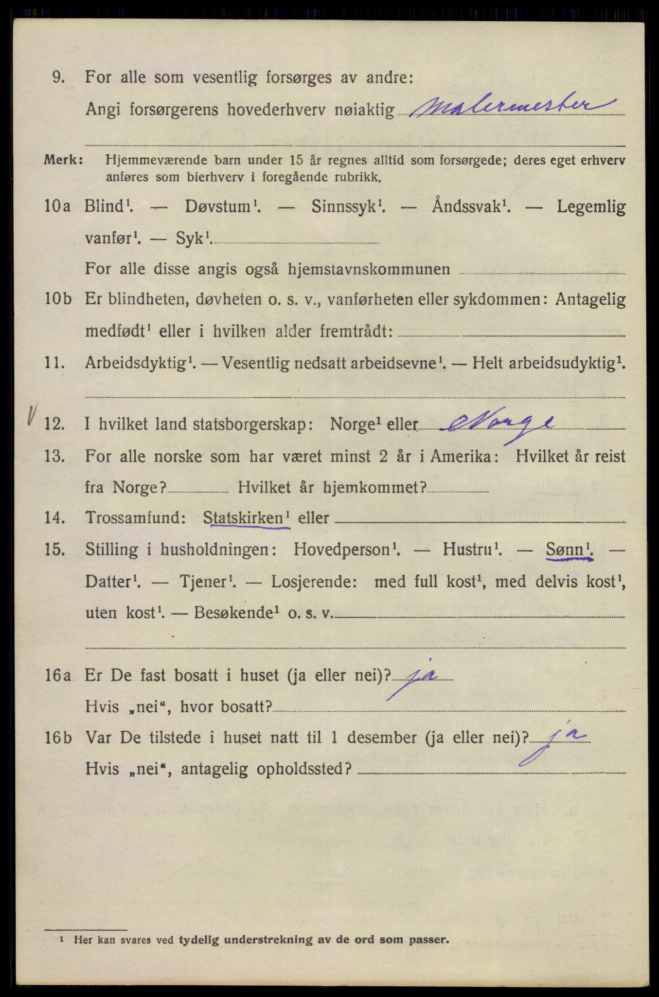 SAO, 1920 census for Kristiania, 1920, p. 581606