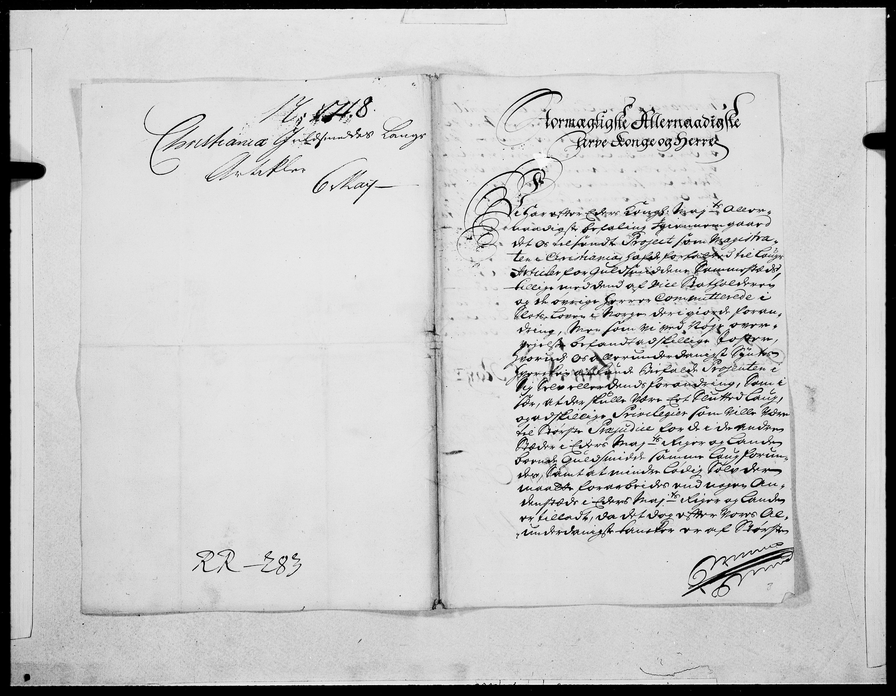 Danske Kanselli 1572-1799, AV/RA-EA-3023/F/Fc/Fcc/Fcca/L0082: Norske innlegg 1572-1799, 1718, p. 157