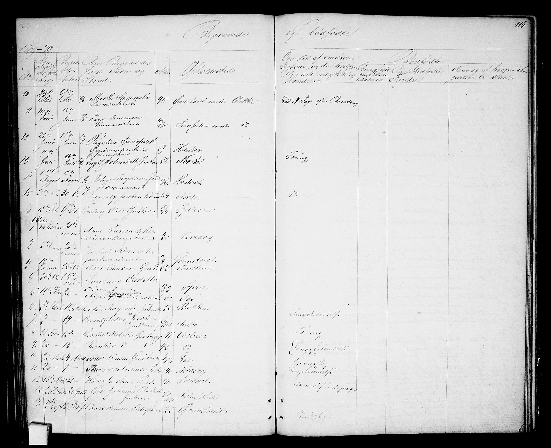 Nissedal kirkebøker, SAKO/A-288/G/Ga/L0002: Parish register (copy) no. I 2, 1861-1887, p. 115