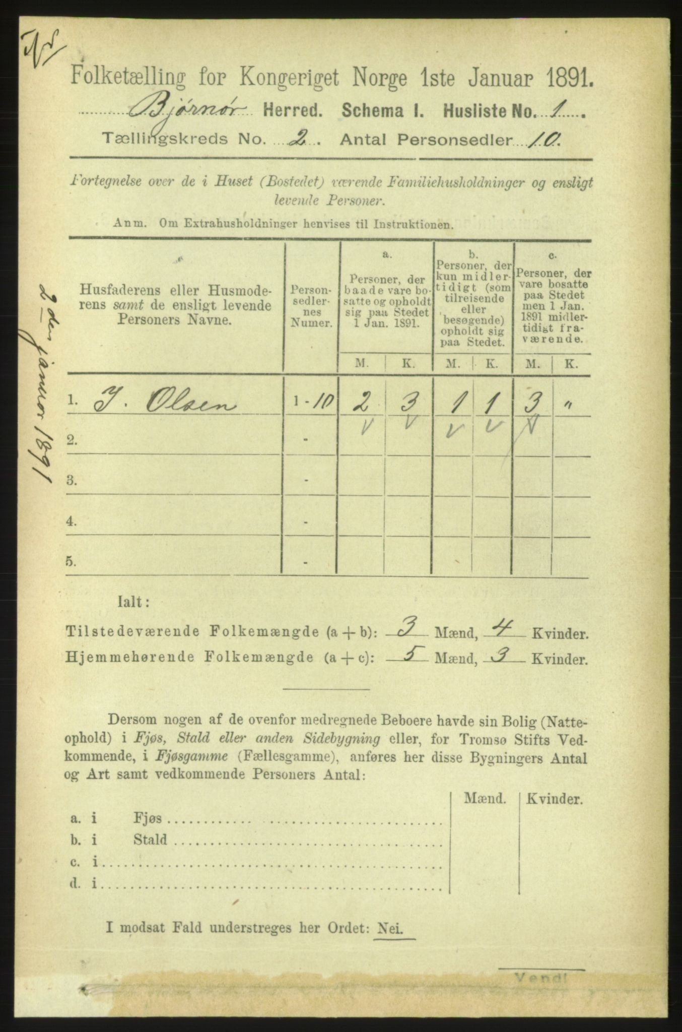 RA, 1891 census for 1632 Bjørnør, 1891, p. 555