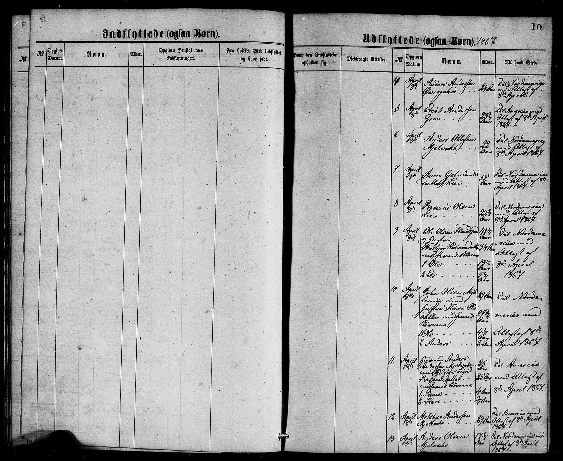 Jostedal sokneprestembete, SAB/A-80601/H/Haa/Haaa/L0010: Parish register (official) no. A 10, 1864-1886, p. 10