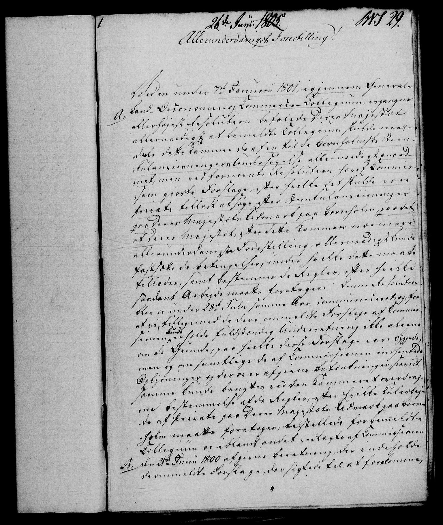 Rentekammeret, Renteskriverkontorene, AV/RA-EA-3115/M/Mf/Mfb/L0007: Relasjons- og resolusjonsprotokoll med register (merket RK 54.13), 1805-1806