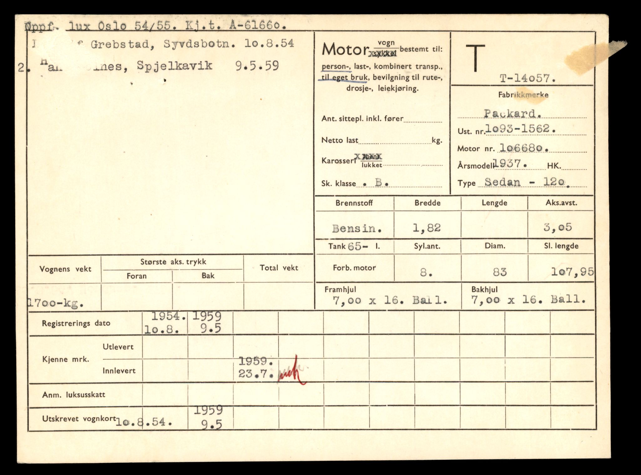 Møre og Romsdal vegkontor - Ålesund trafikkstasjon, AV/SAT-A-4099/F/Fe/L0042: Registreringskort for kjøretøy T 13906 - T 14079, 1927-1998, p. 2643