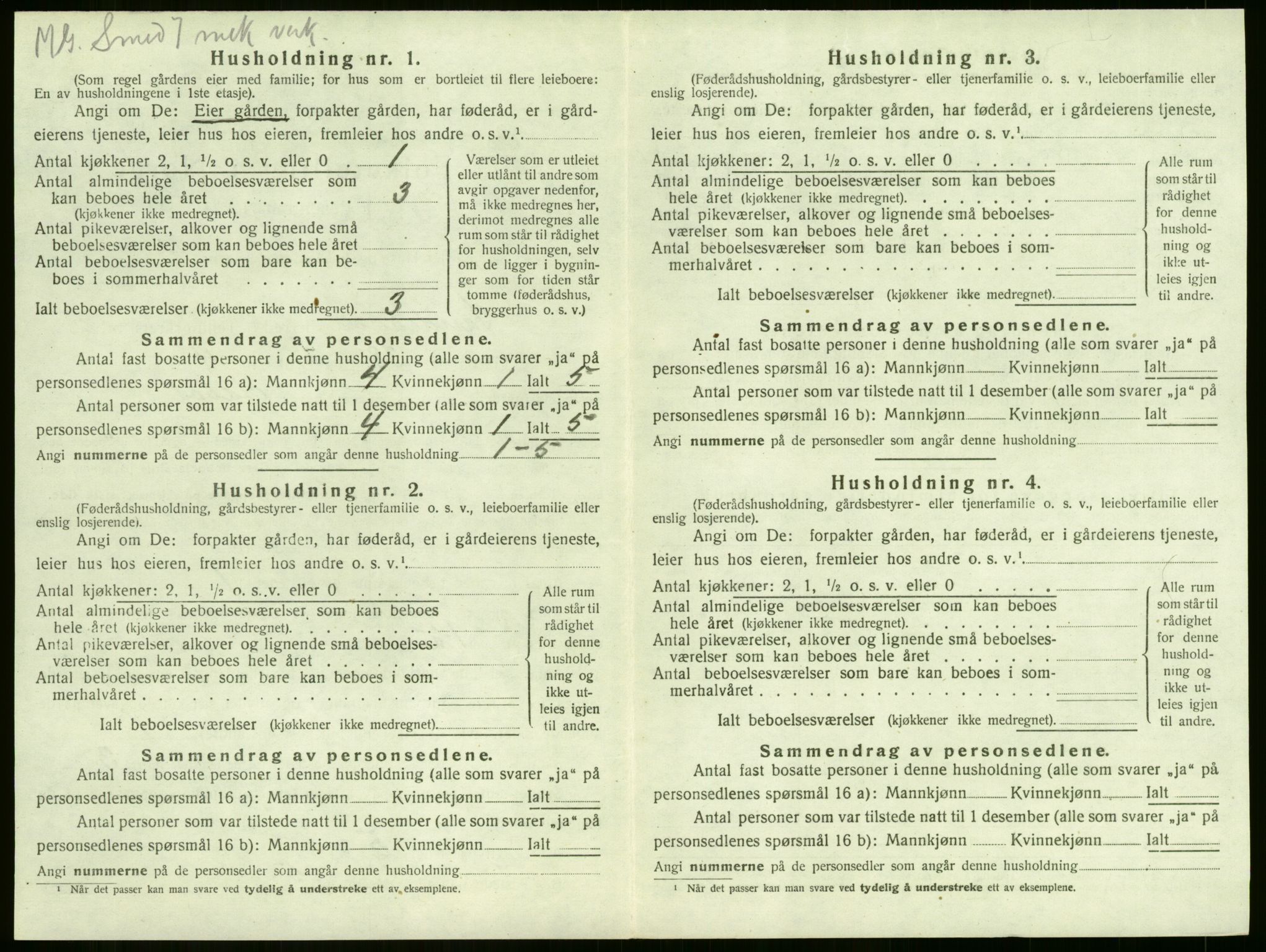 SAKO, 1920 census for Sandeherred, 1920, p. 898