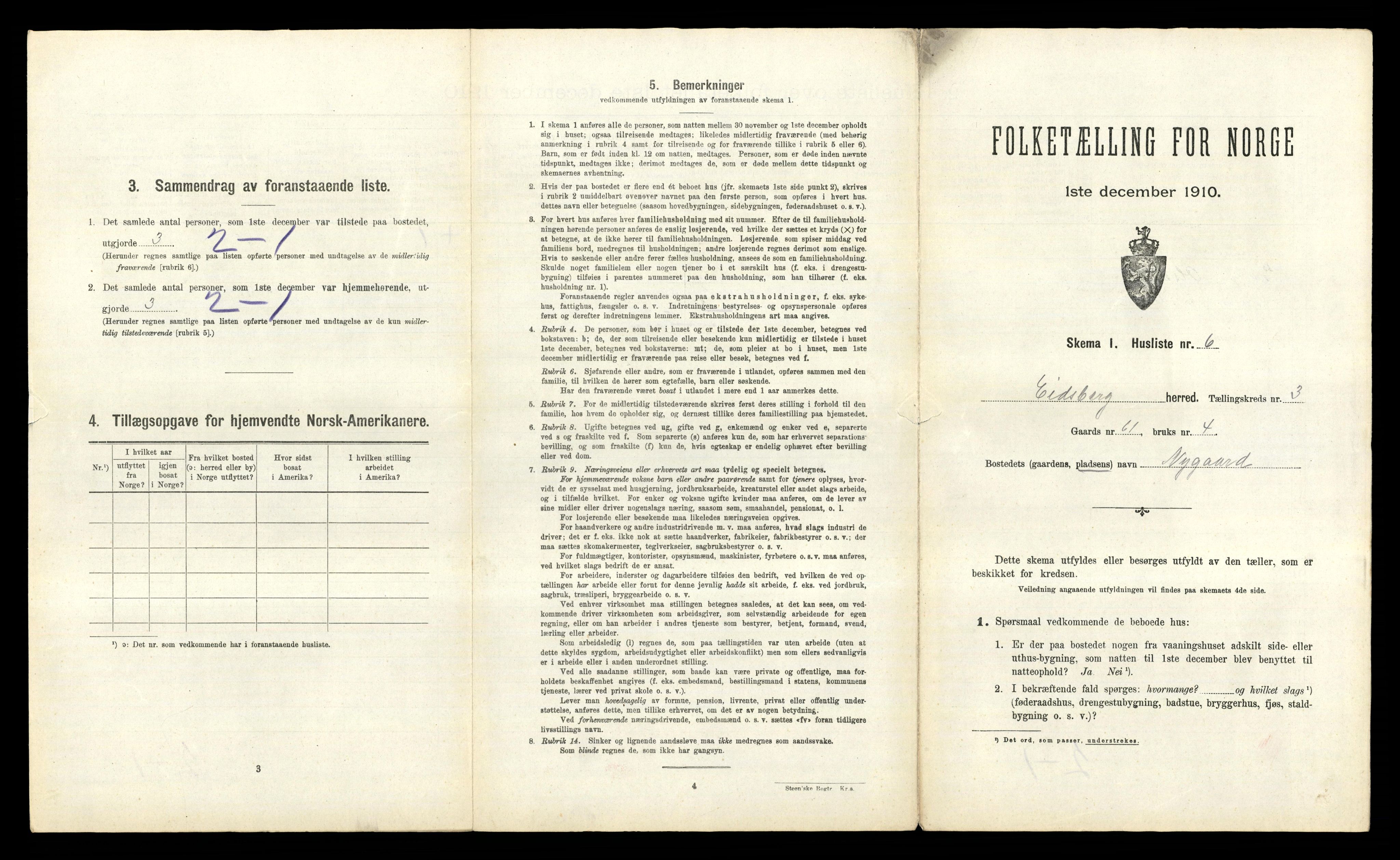 RA, 1910 census for Eidsberg, 1910, p. 754