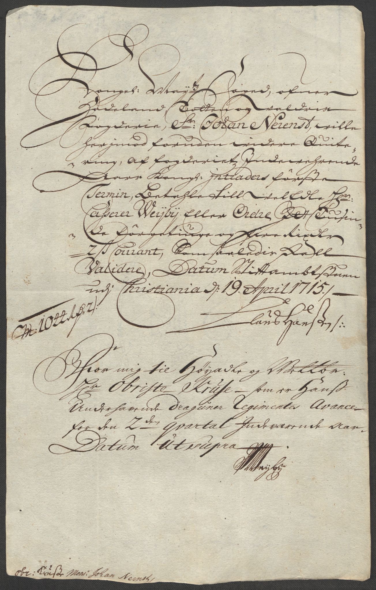 Rentekammeret inntil 1814, Reviderte regnskaper, Fogderegnskap, AV/RA-EA-4092/R18/L1314: Fogderegnskap Hadeland, Toten og Valdres, 1715, p. 455