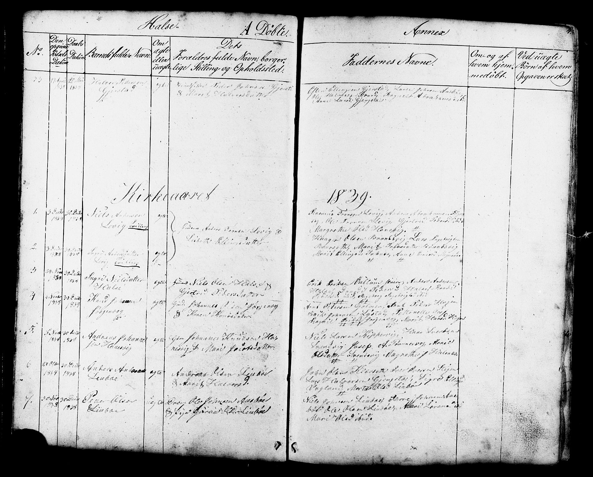 Ministerialprotokoller, klokkerbøker og fødselsregistre - Møre og Romsdal, SAT/A-1454/576/L0890: Parish register (copy) no. 576C01, 1837-1908, p. 4