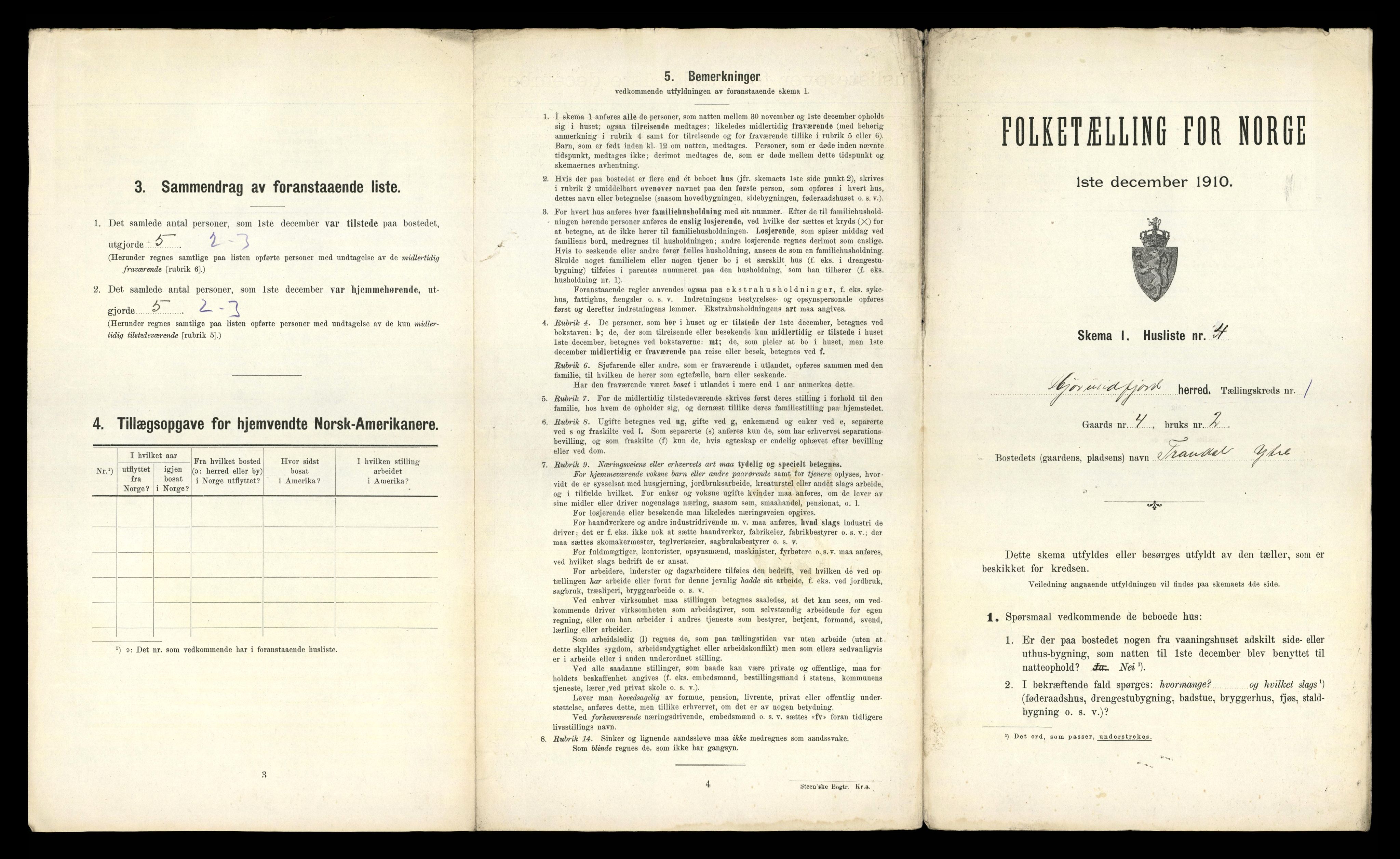 RA, 1910 census for Hjørundfjord, 1910, p. 50