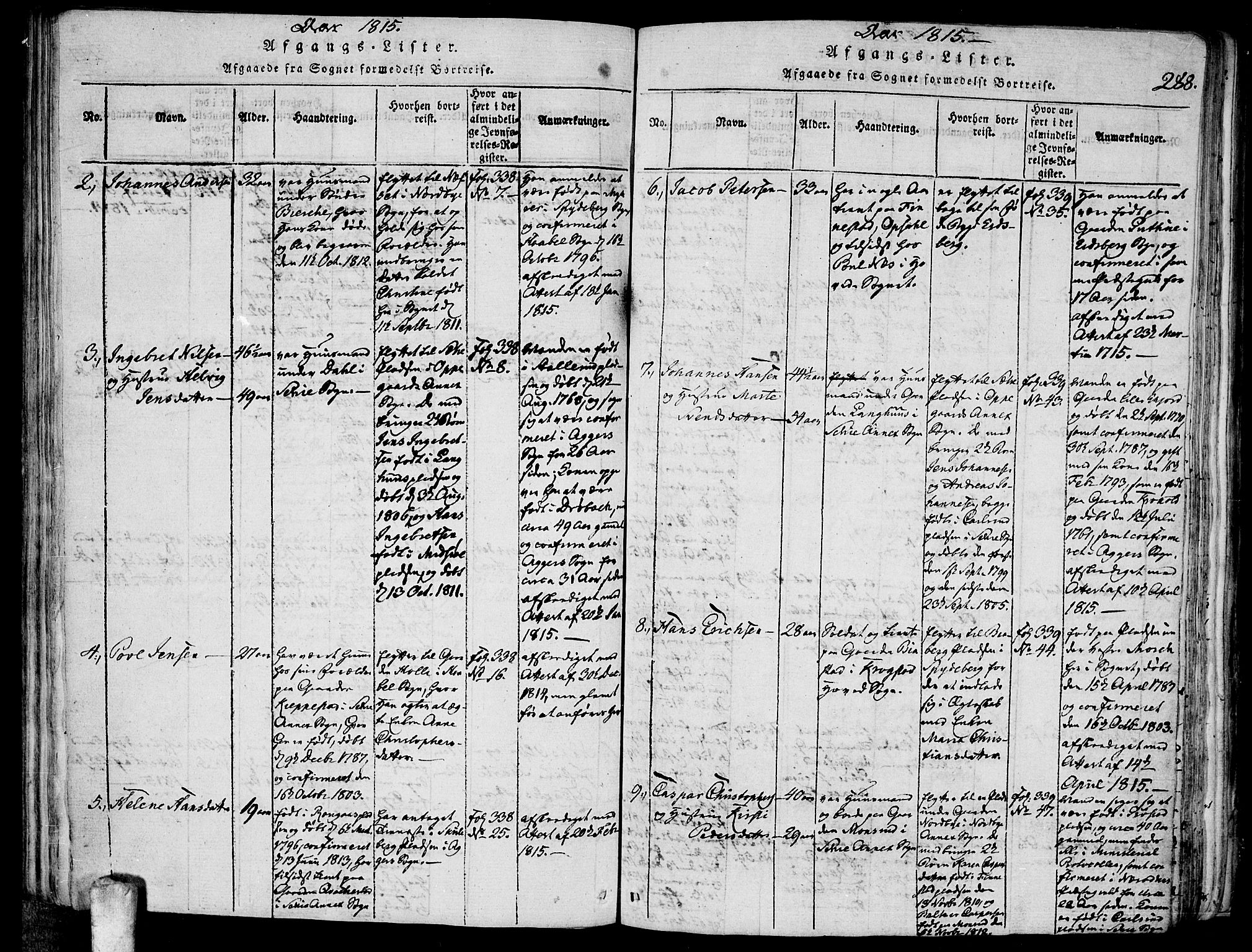 Kråkstad prestekontor Kirkebøker, AV/SAO-A-10125a/F/Fa/L0003: Parish register (official) no. I 3, 1813-1824, p. 288