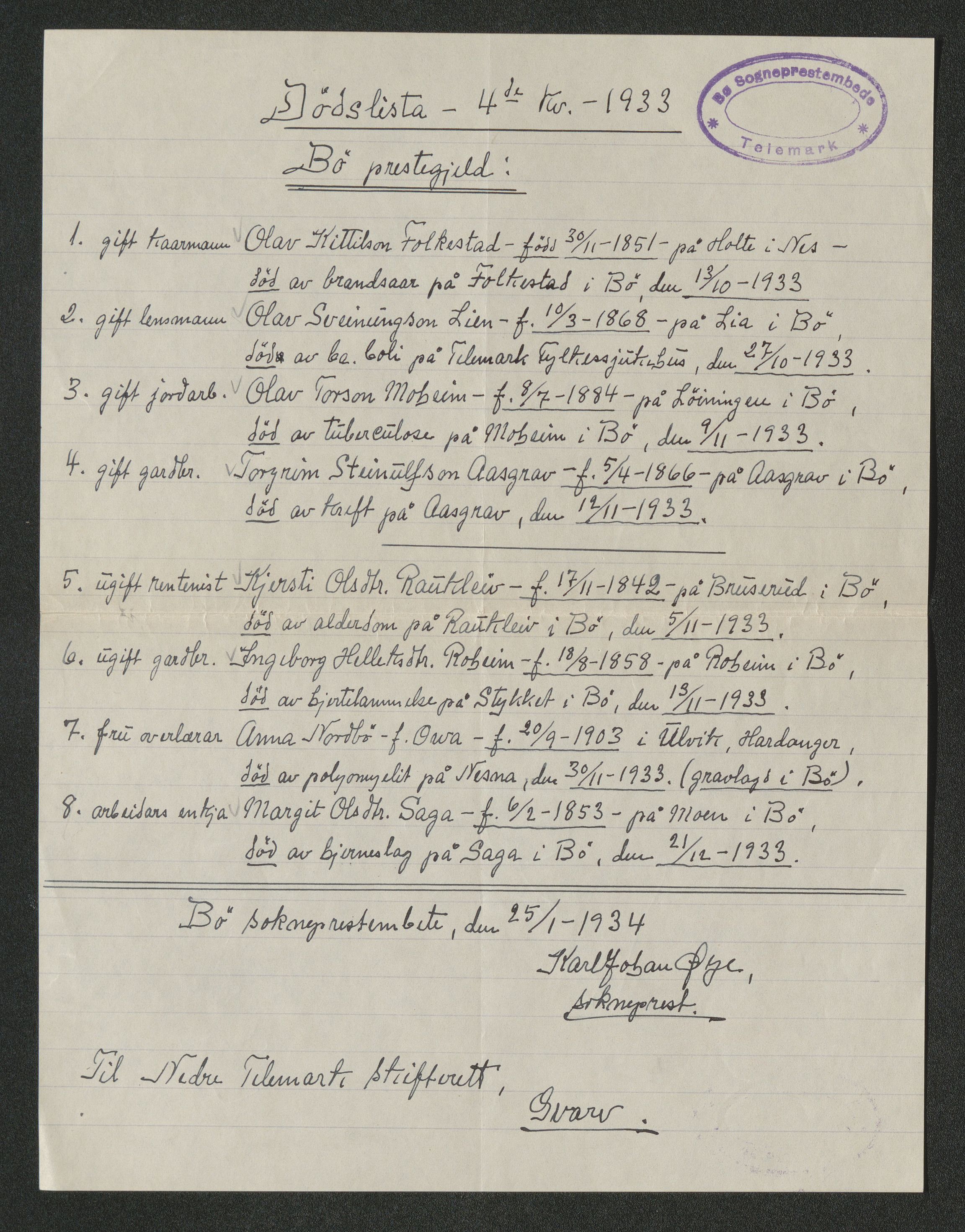 Nedre Telemark sorenskriveri, AV/SAKO-A-135/H/Ha/Hab/L0008: Dødsfallsfortegnelser
, 1931-1935, p. 928