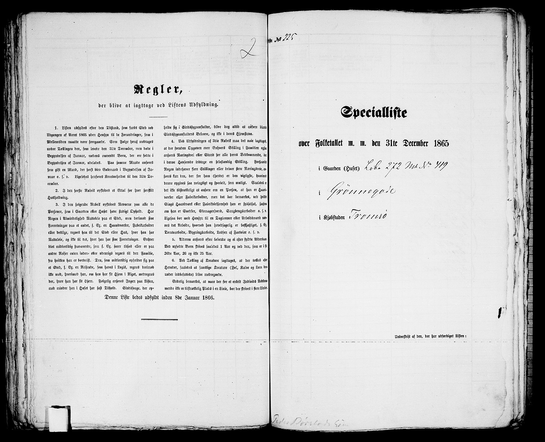 RA, 1865 census for Tromsø, 1865, p. 466