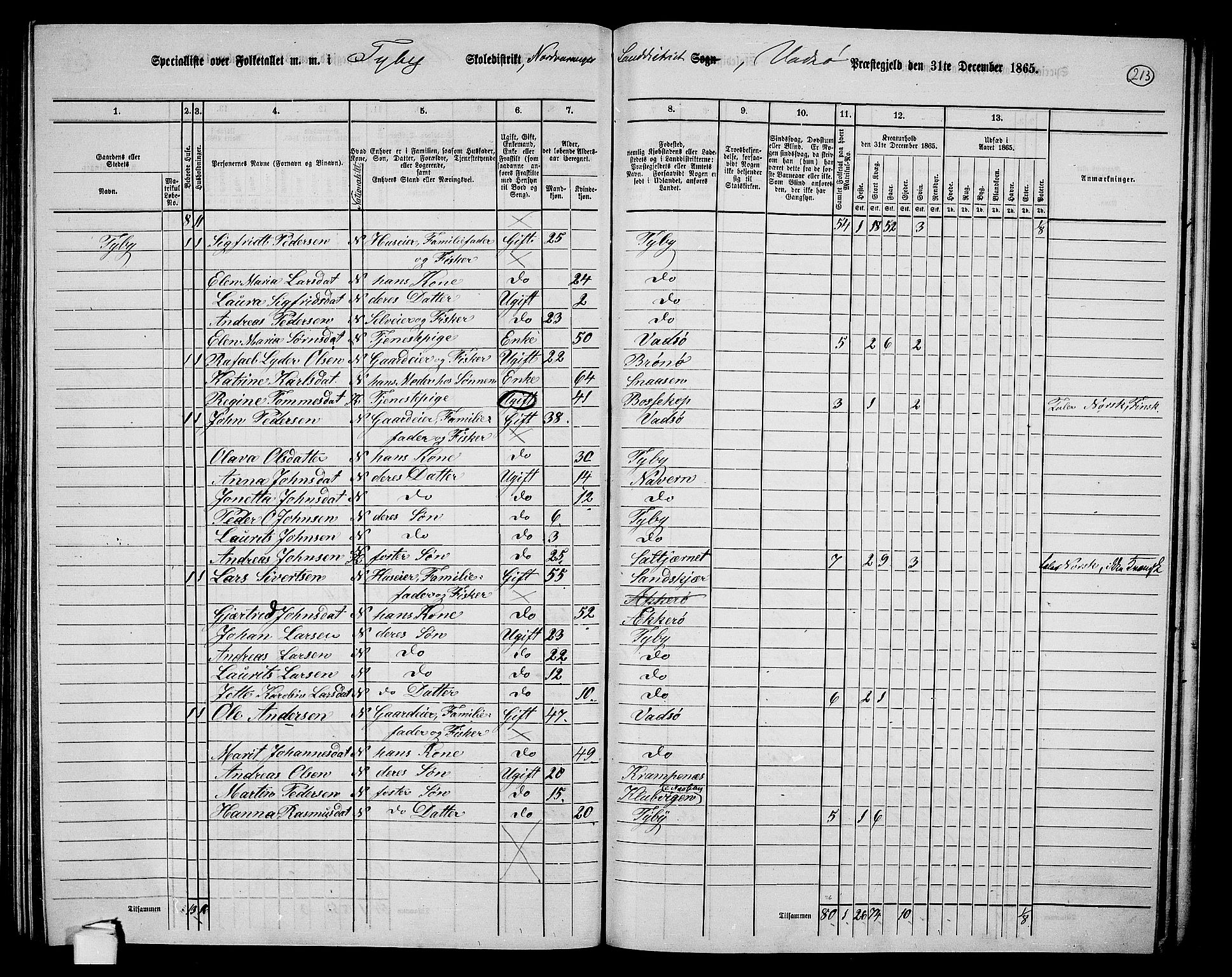 RA, 1865 census for Vadsø/Nord-Varanger, 1865, p. 40