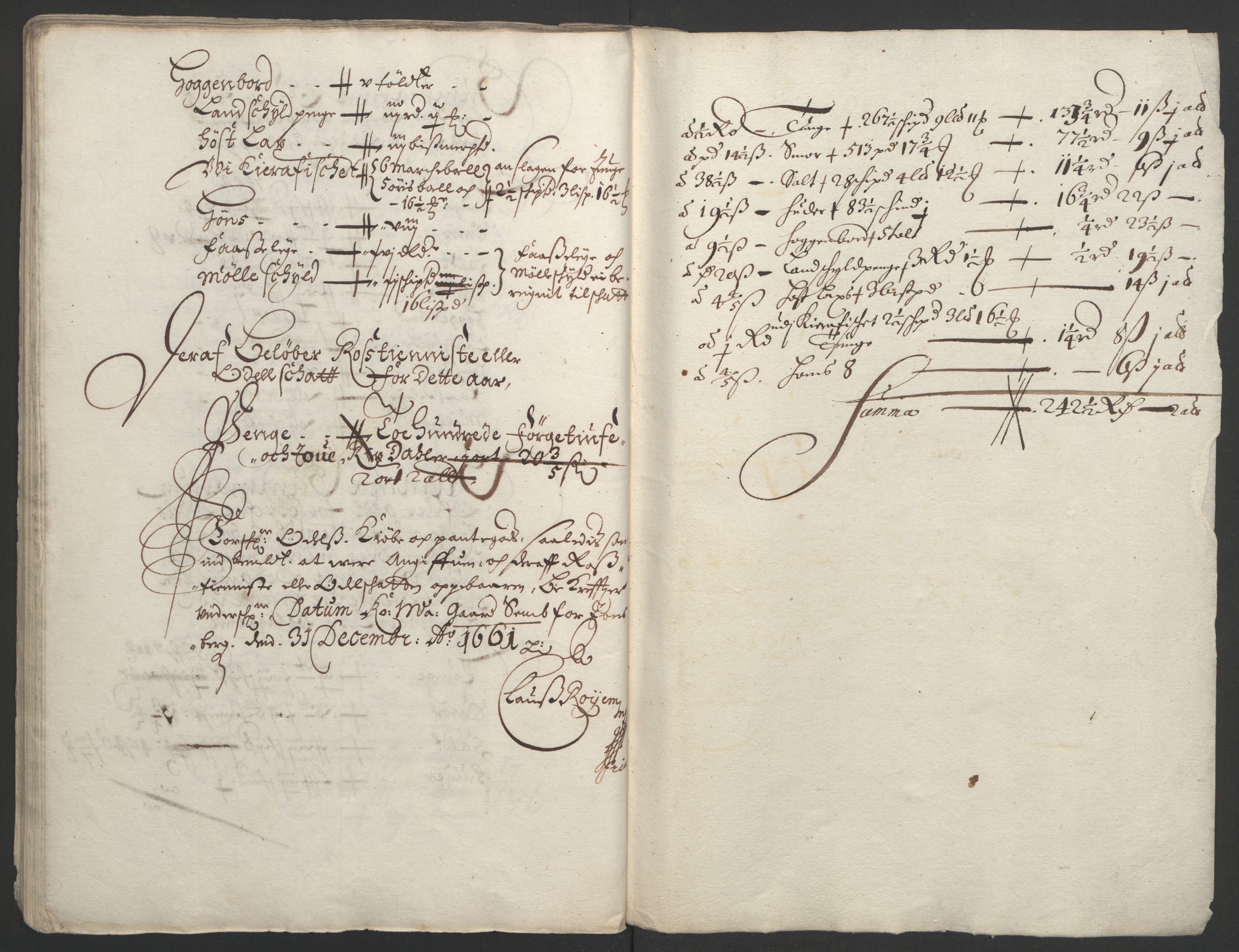 Rentekammeret inntil 1814, Reviderte regnskaper, Fogderegnskap, RA/EA-4092/R32/L1838: Fogderegnskap Jarlsberg grevskap, 1661-1663, p. 142