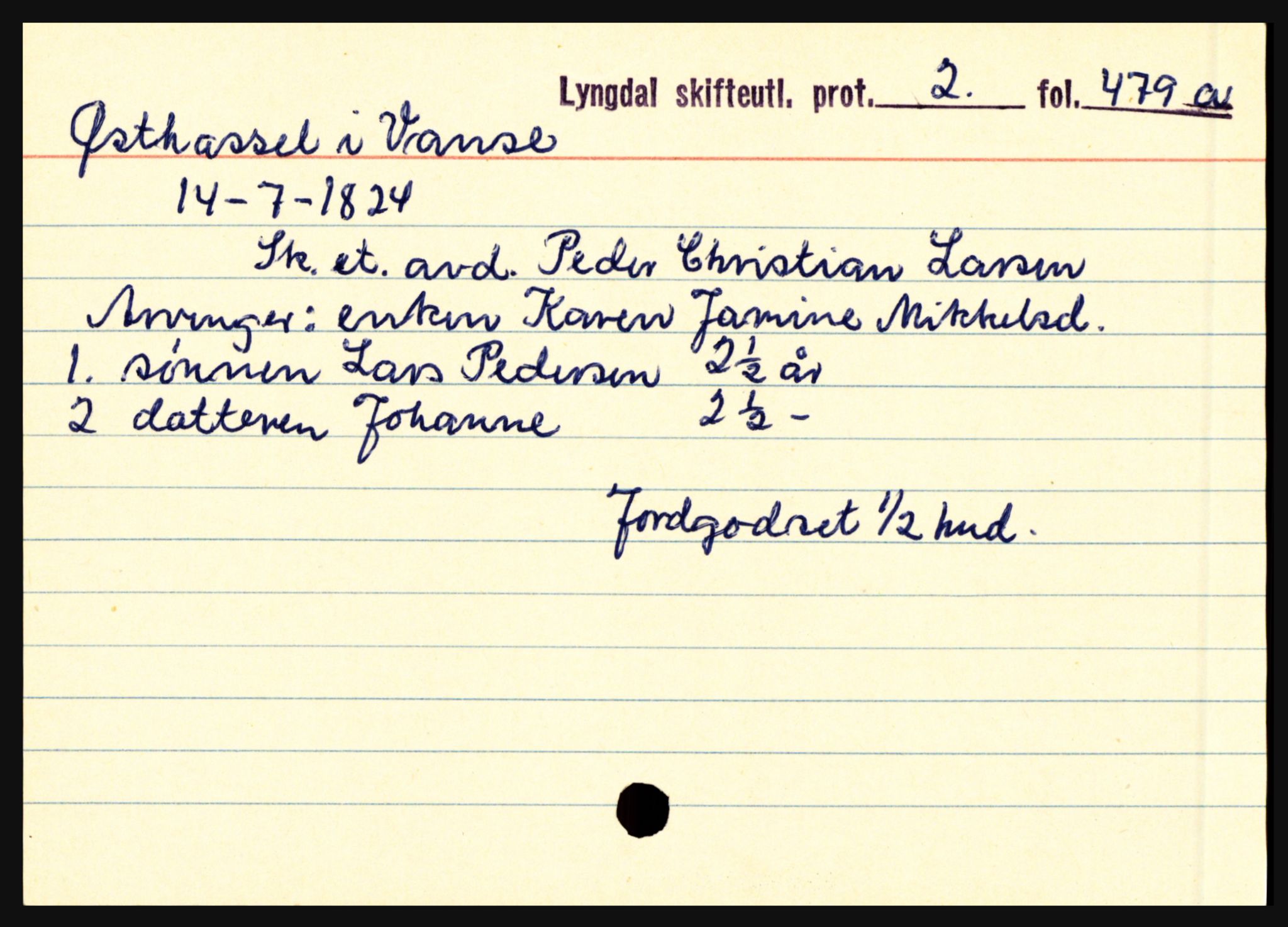 Lyngdal sorenskriveri, SAK/1221-0004/H, p. 13257