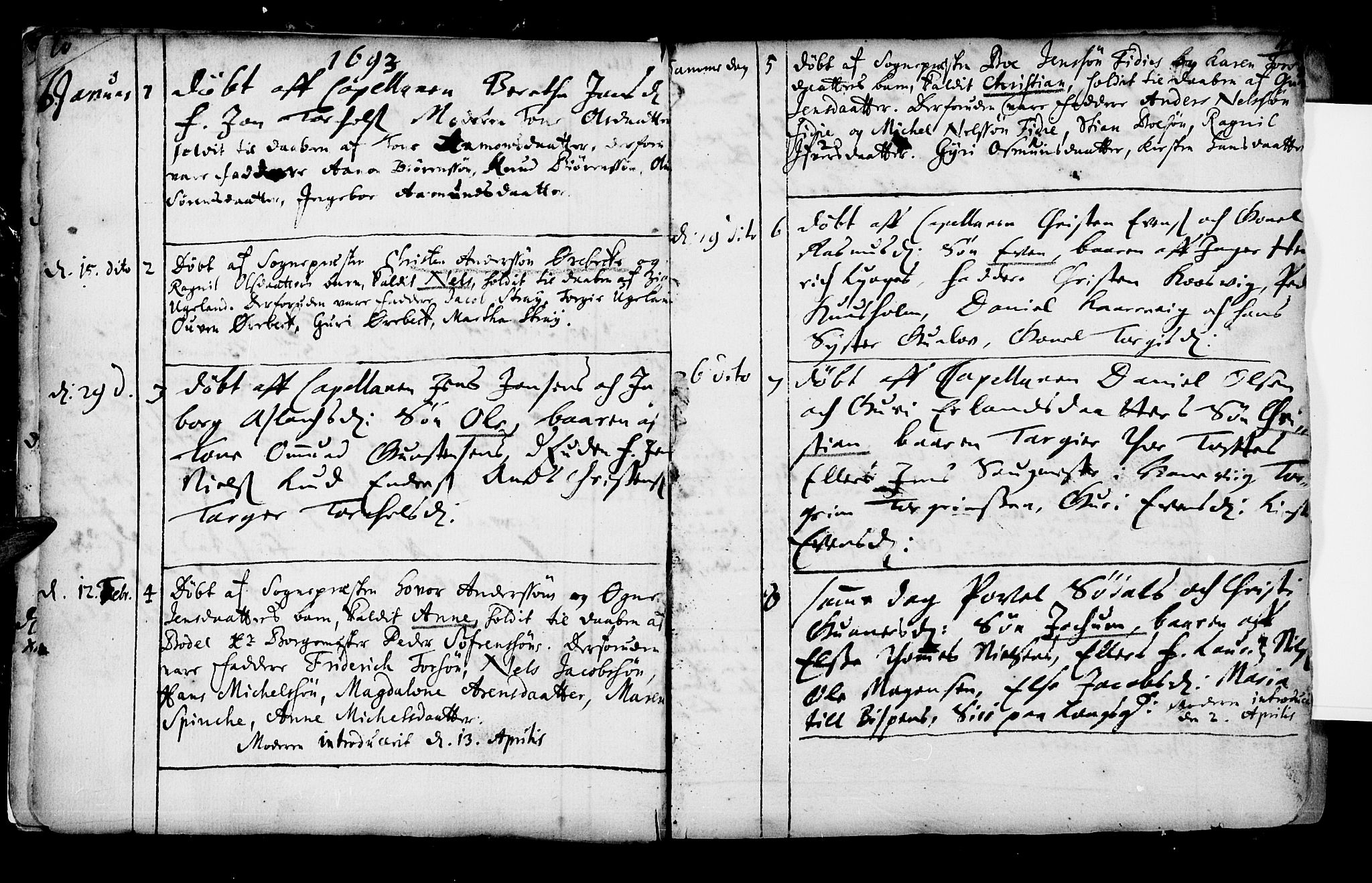 Oddernes sokneprestkontor, SAK/1111-0033/F/Fa/Faa/L0001: Parish register (official) no. A 1, 1692-1718, p. 10-11