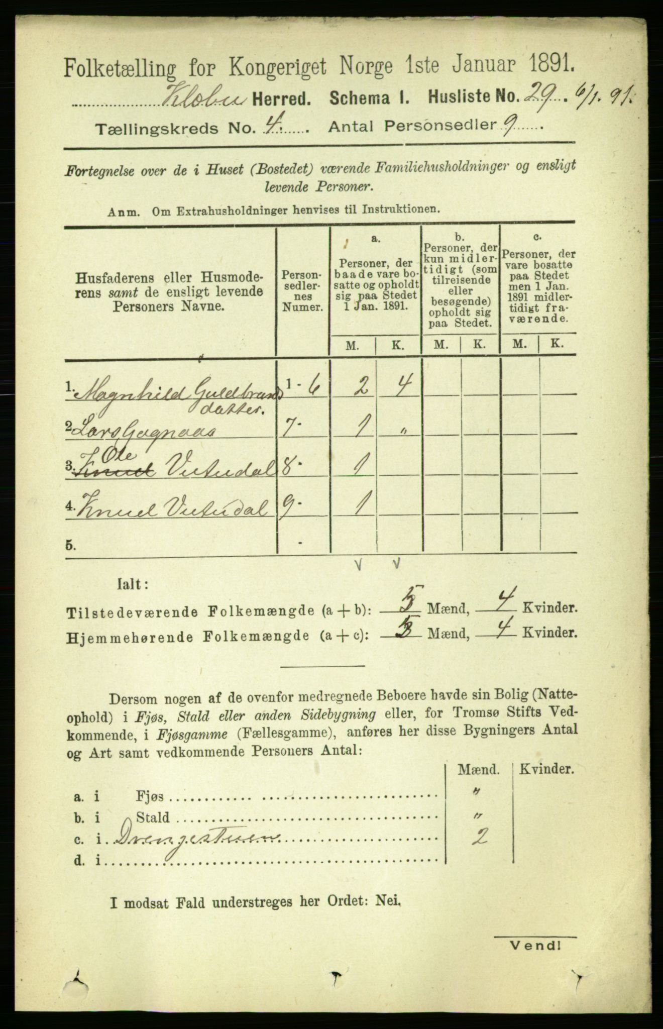 RA, 1891 census for 1662 Klæbu, 1891, p. 722