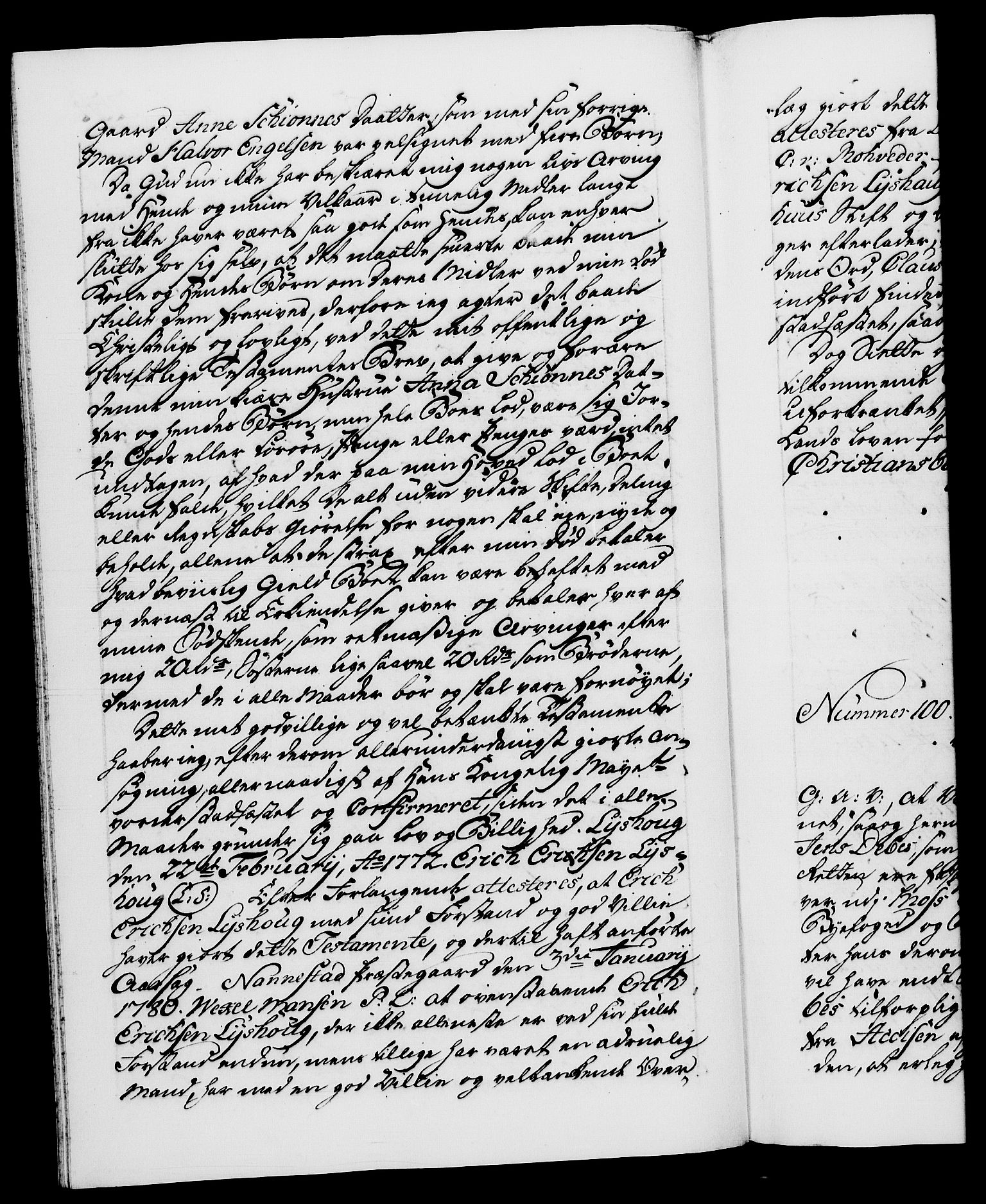 Danske Kanselli 1572-1799, RA/EA-3023/F/Fc/Fca/Fcaa/L0048: Norske registre, 1779-1781, p. 254b