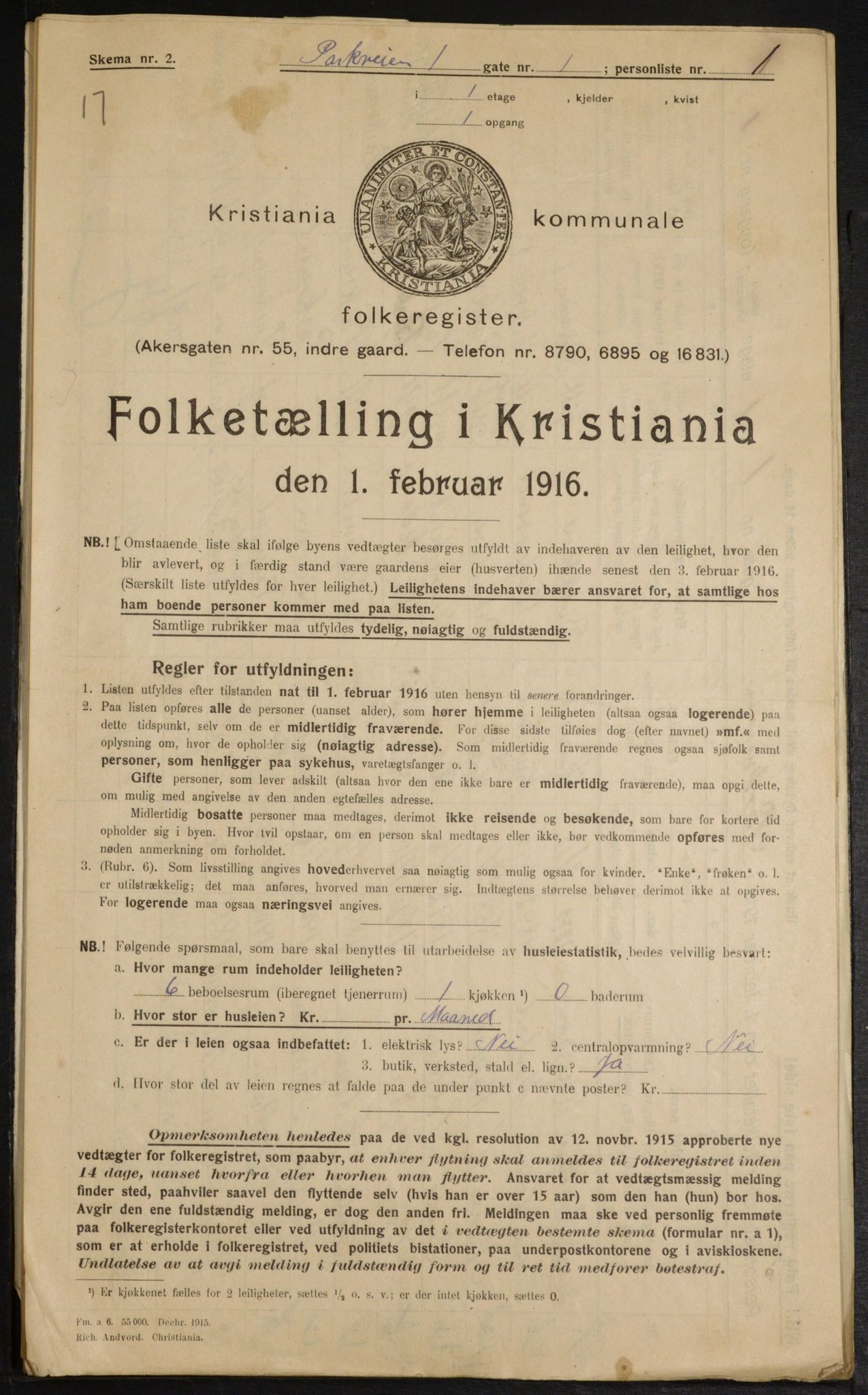 OBA, Municipal Census 1916 for Kristiania, 1916, p. 79702