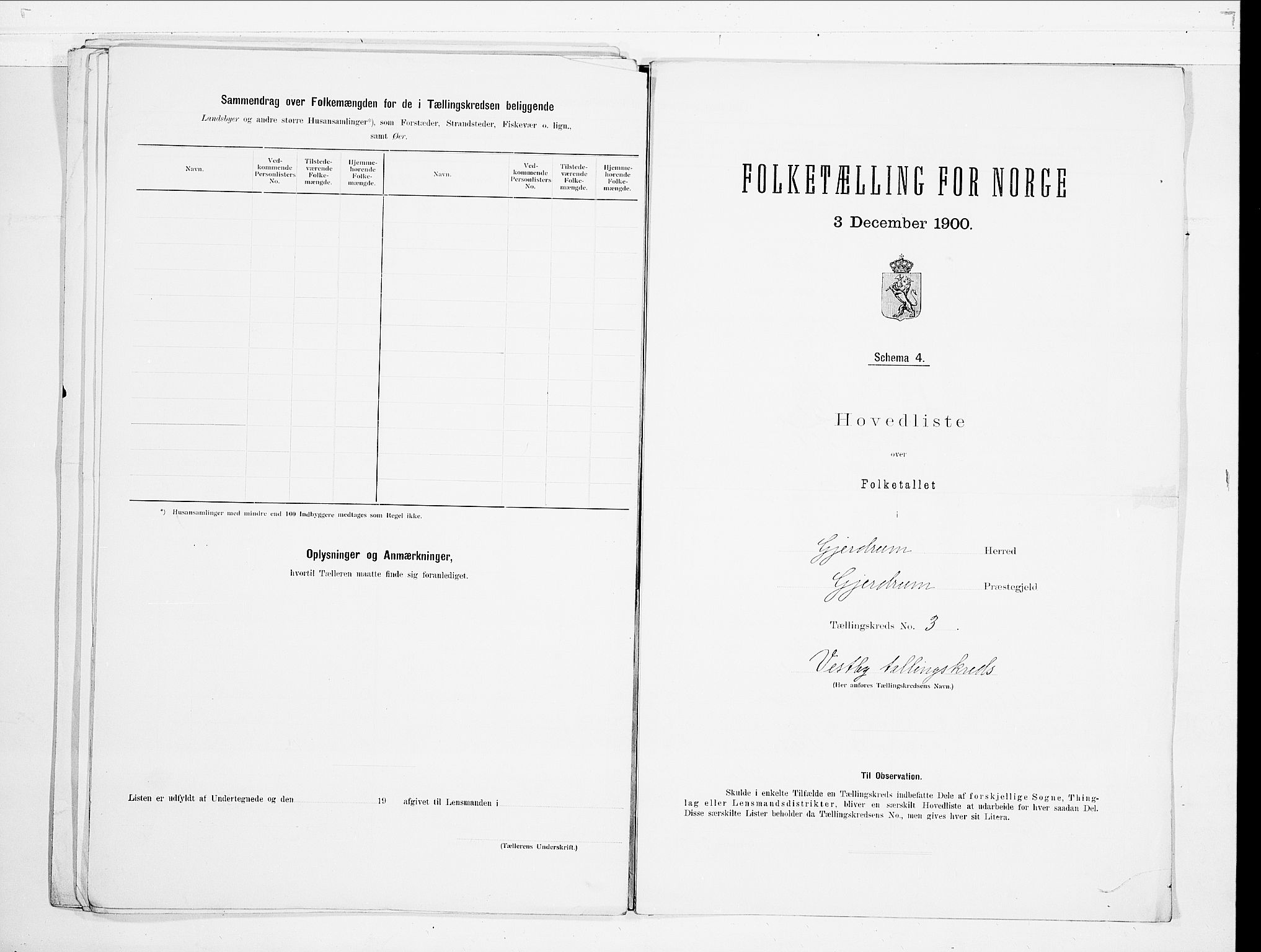 SAO, 1900 census for Gjerdrum, 1900, p. 10