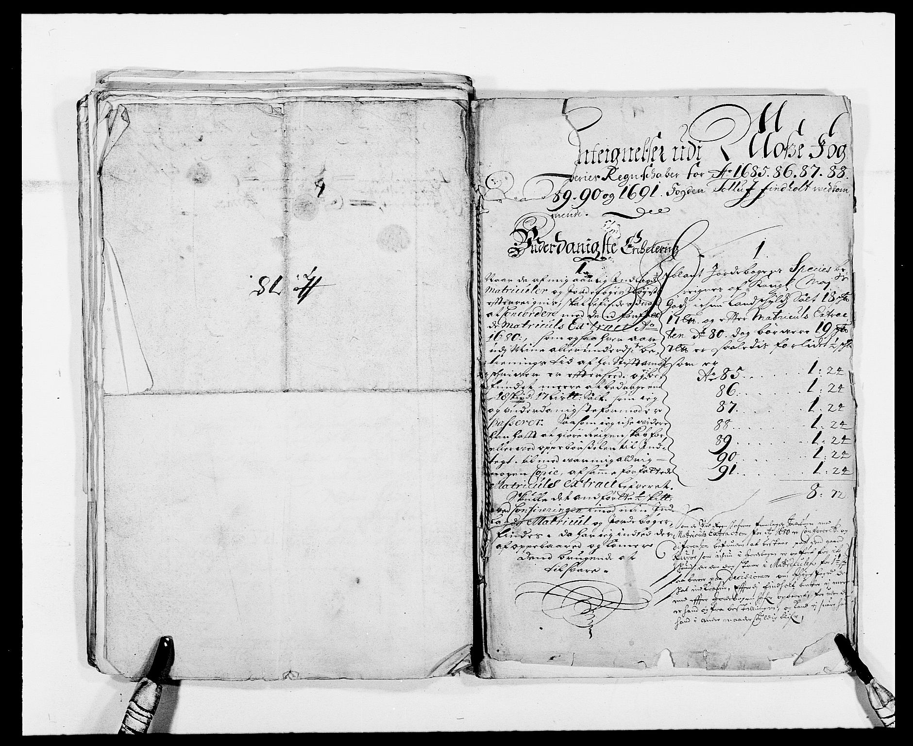 Rentekammeret inntil 1814, Reviderte regnskaper, Fogderegnskap, AV/RA-EA-4092/R02/L0107: Fogderegnskap Moss og Verne kloster, 1685-1691, p. 364