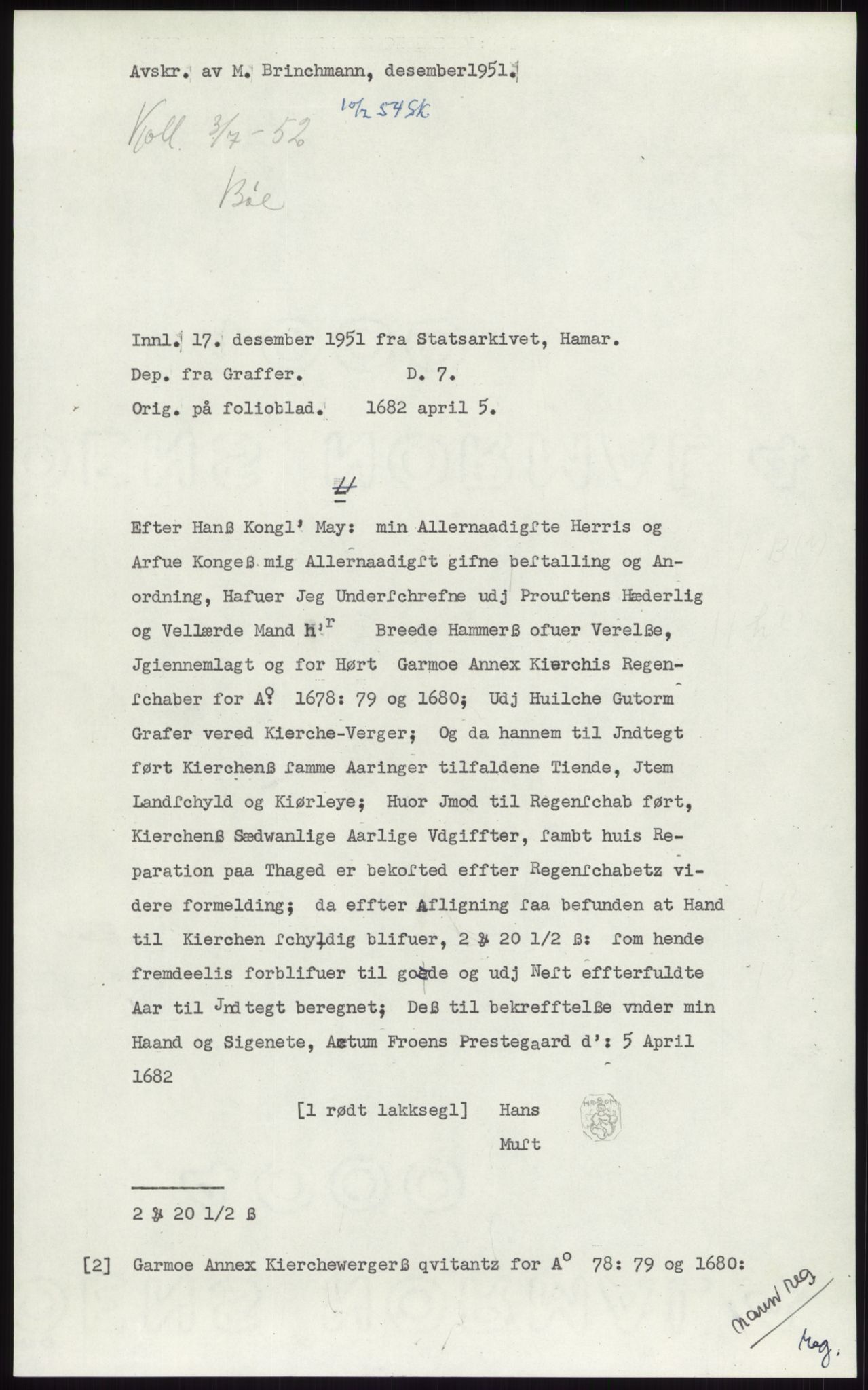 Samlinger til kildeutgivelse, Diplomavskriftsamlingen, RA/EA-4053/H/Ha, p. 2371