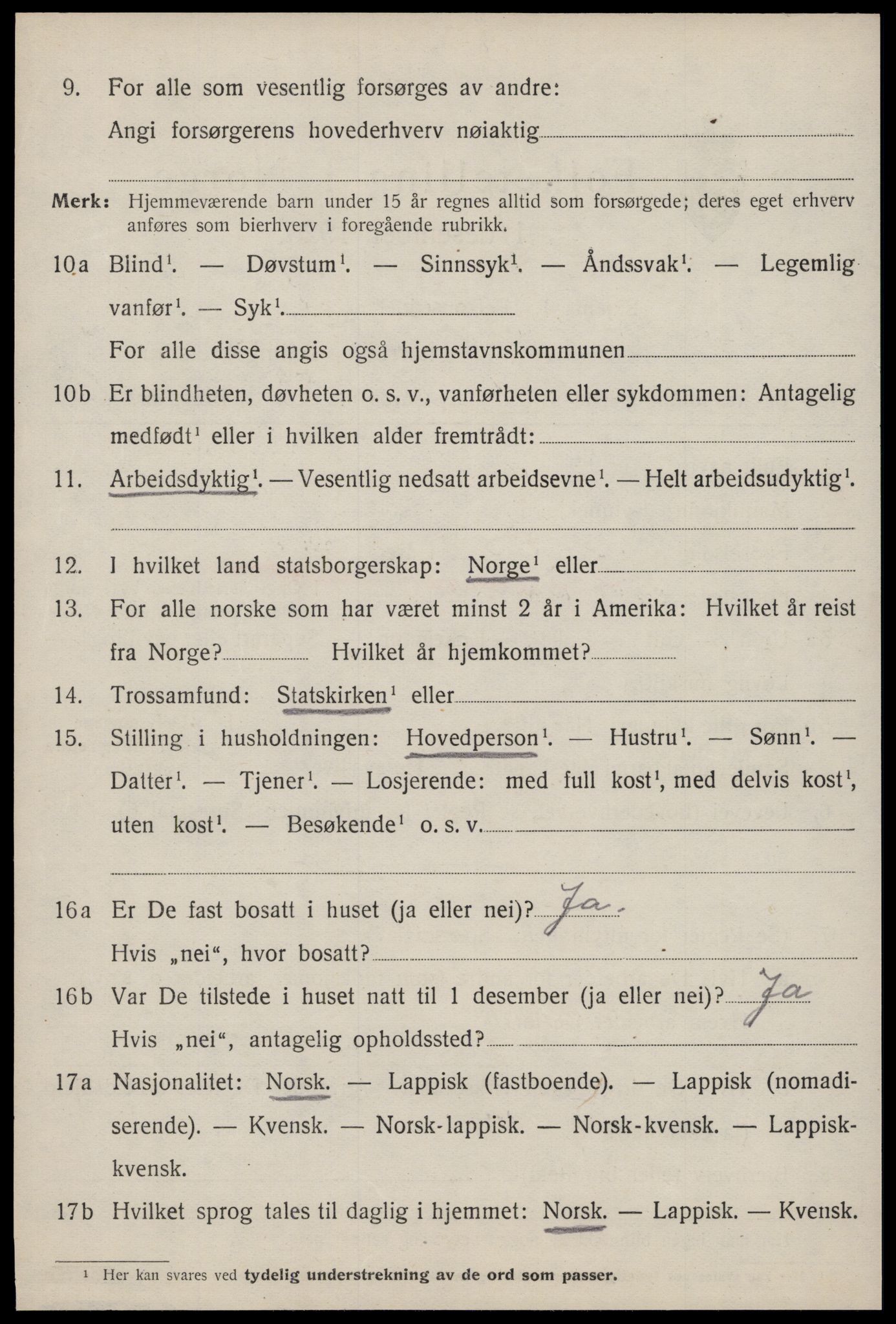 SAT, 1920 census for Ålen, 1920, p. 4067