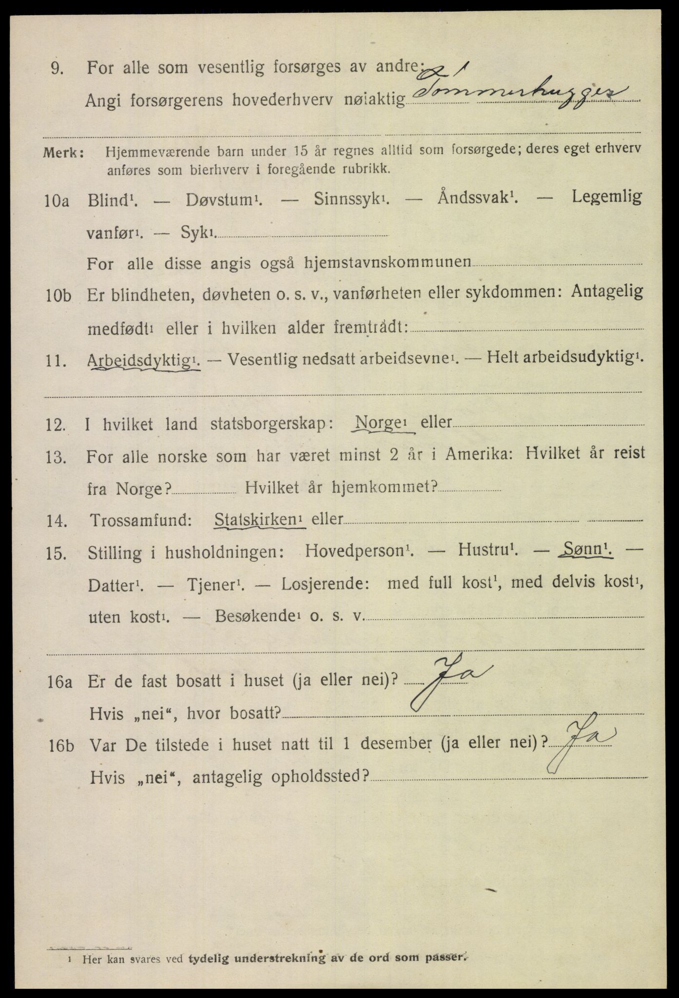 SAH, 1920 census for Trysil, 1920, p. 4098