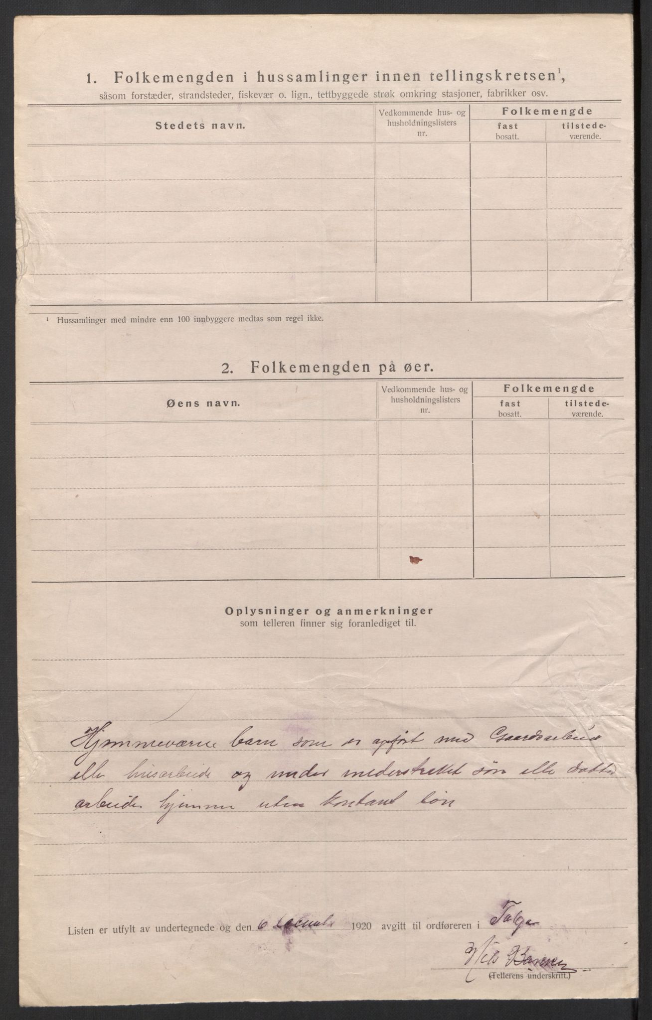 SAH, 1920 census for Tolga, 1920, p. 29