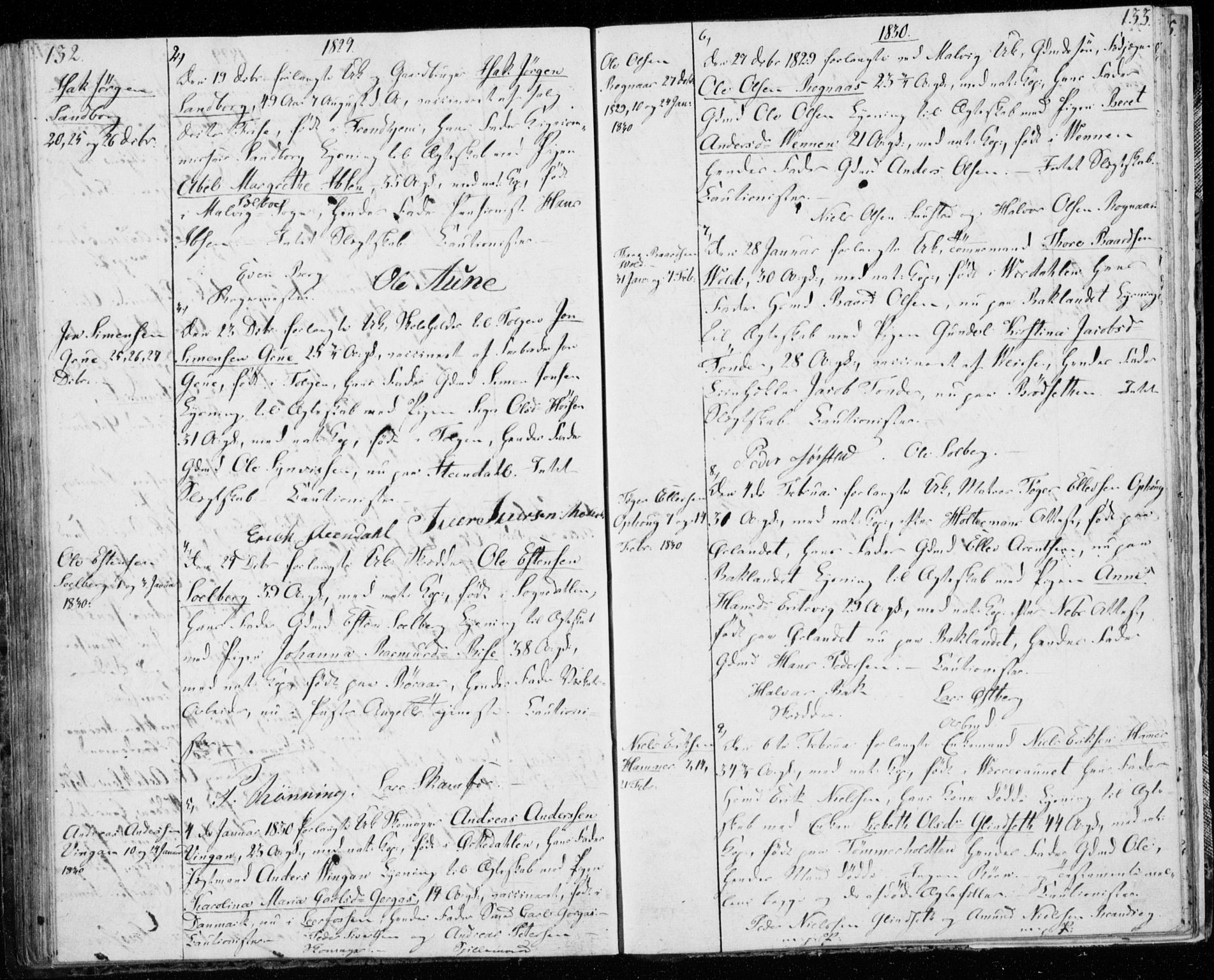 Ministerialprotokoller, klokkerbøker og fødselsregistre - Sør-Trøndelag, SAT/A-1456/606/L0295: Banns register no. 606A10, 1815-1833, p. 132-133