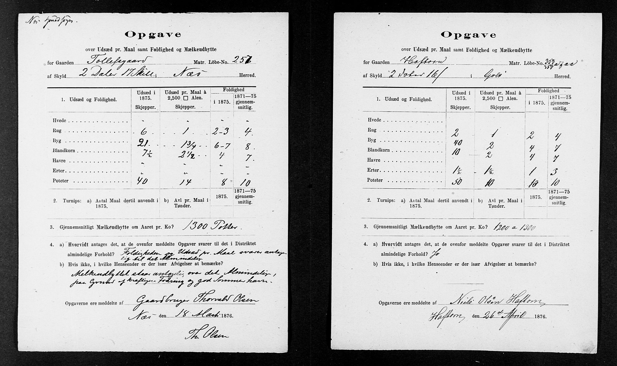 Statistisk sentralbyrå, Næringsøkonomiske emner, Generelt - Amtmennenes femårsberetninger, AV/RA-S-2233/F/Fa/L0036: --, 1875, p. 11