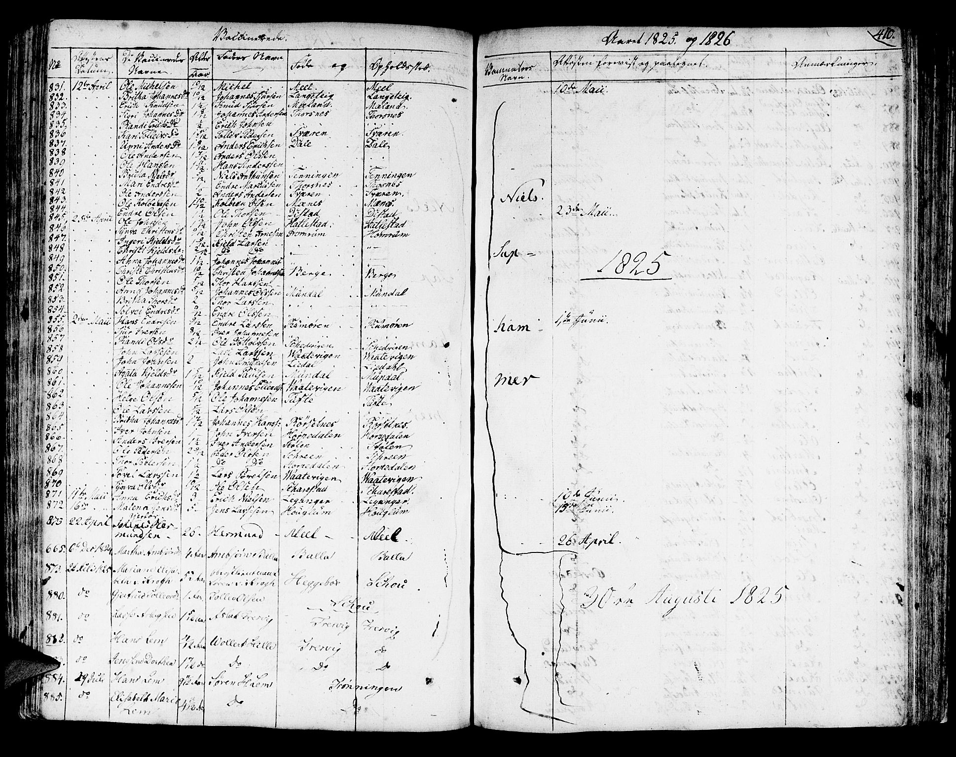 Leikanger sokneprestembete, AV/SAB-A-81001/H/Haa/Haaa/L0006: Parish register (official) no. A 6, 1810-1838, p. 410