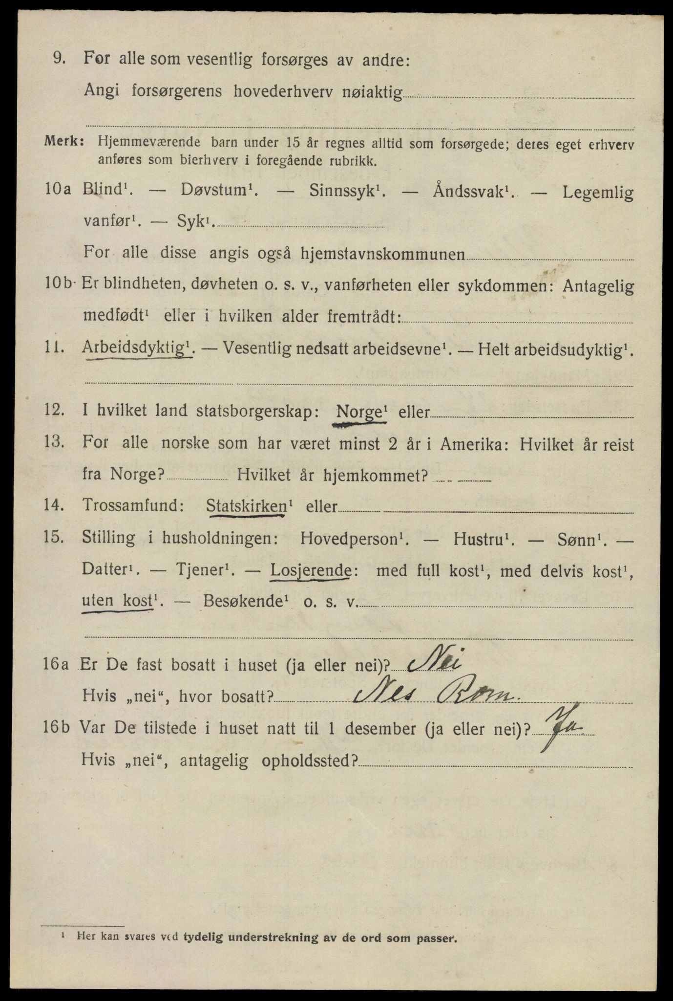 SAO, 1920 census for Ullensaker, 1920, p. 7240