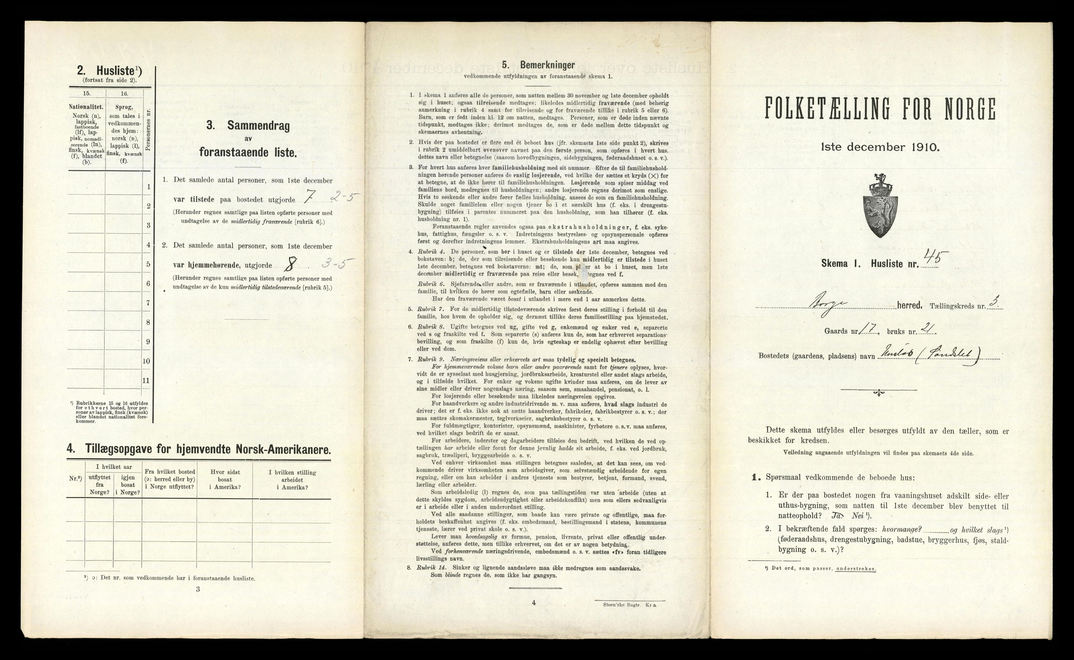 RA, 1910 census for Borge, 1910, p. 353