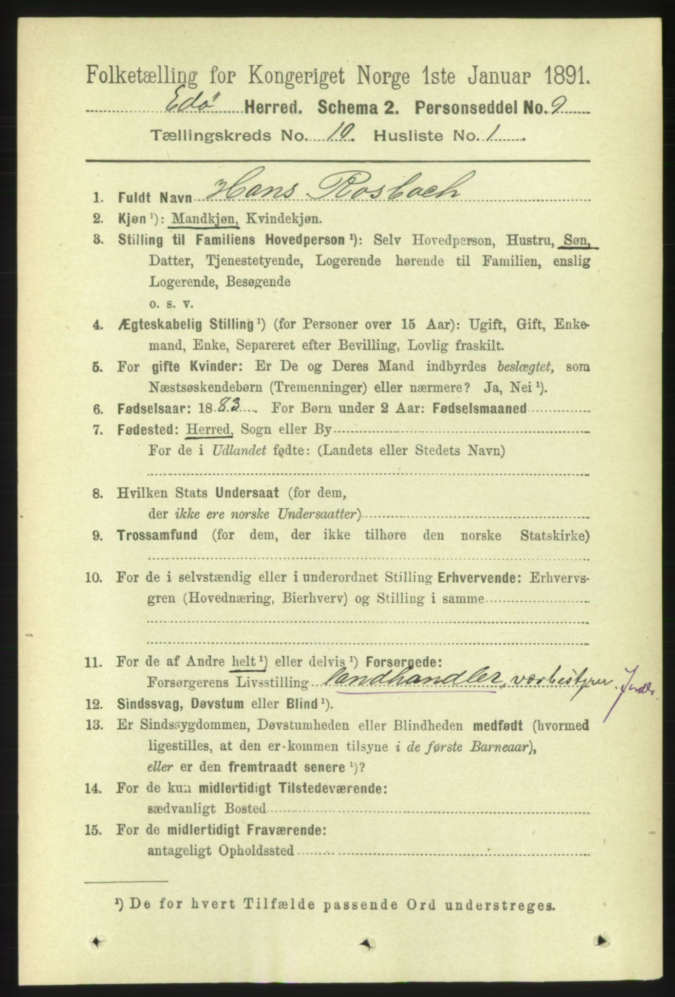 RA, 1891 census for 1573 Edøy, 1891, p. 2646