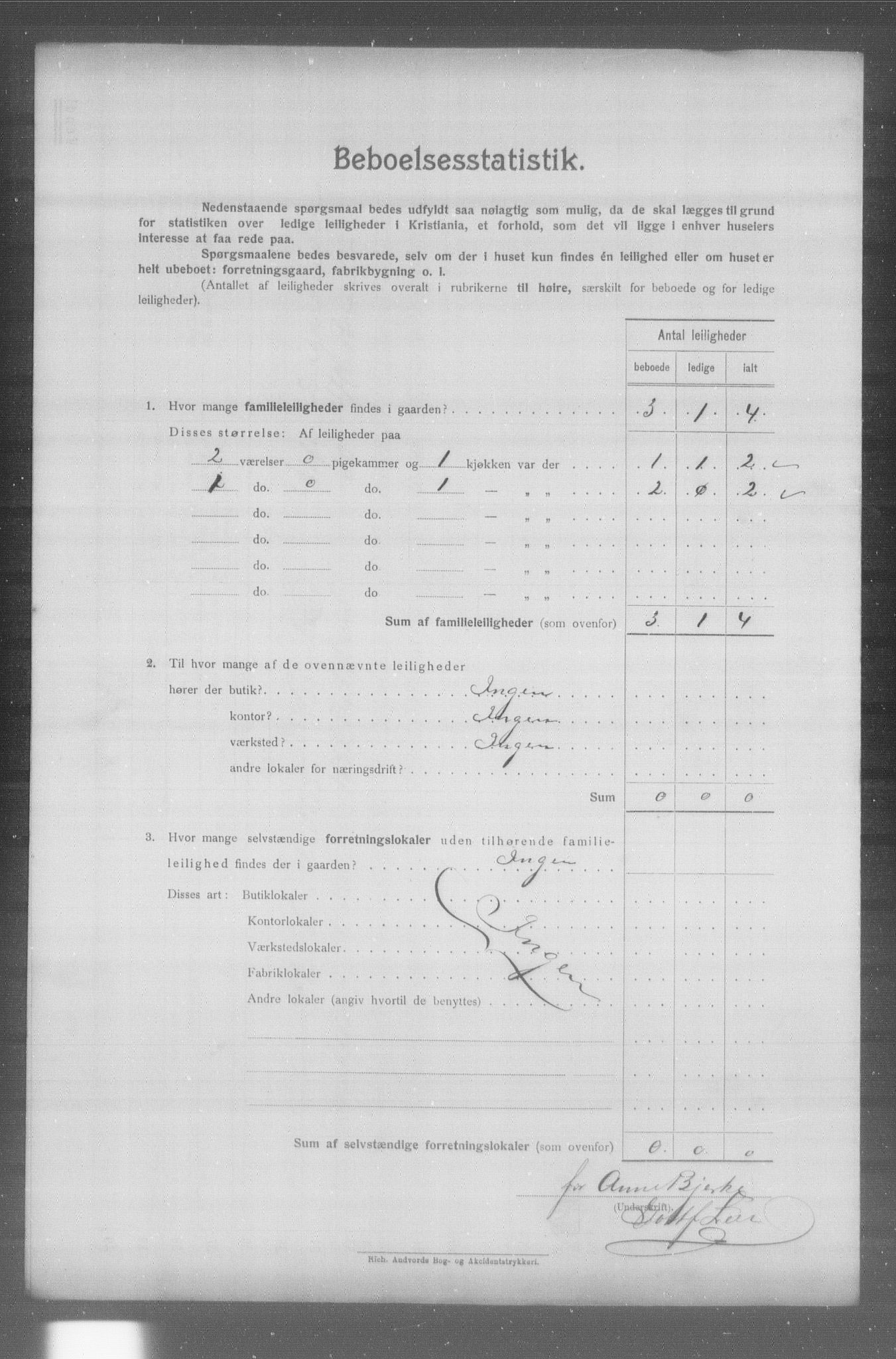 OBA, Municipal Census 1904 for Kristiania, 1904, p. 24231