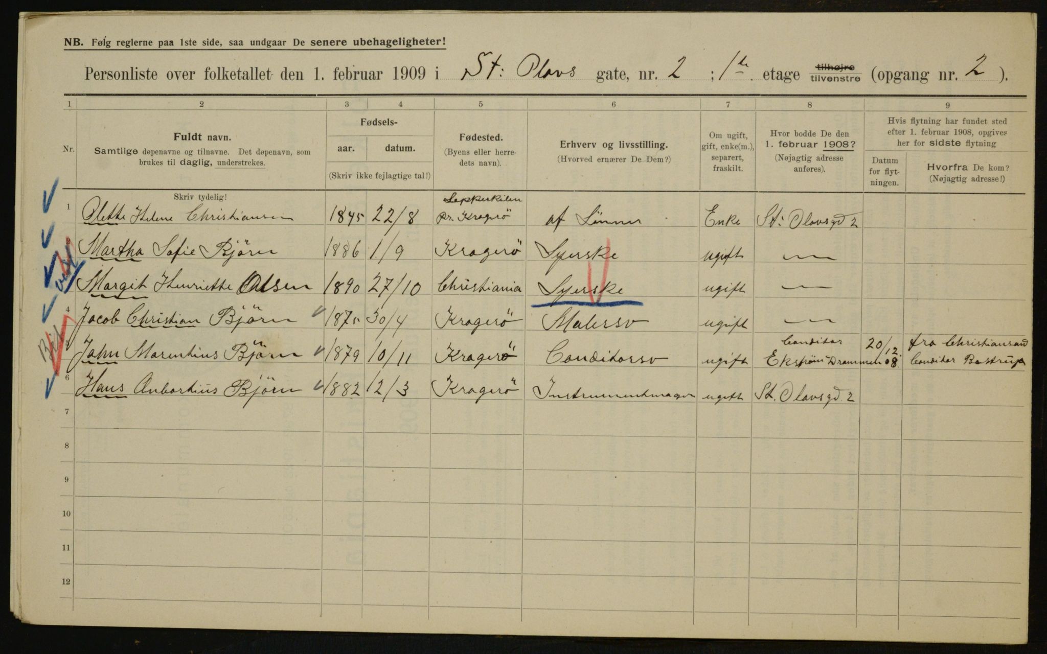 OBA, Municipal Census 1909 for Kristiania, 1909, p. 79928