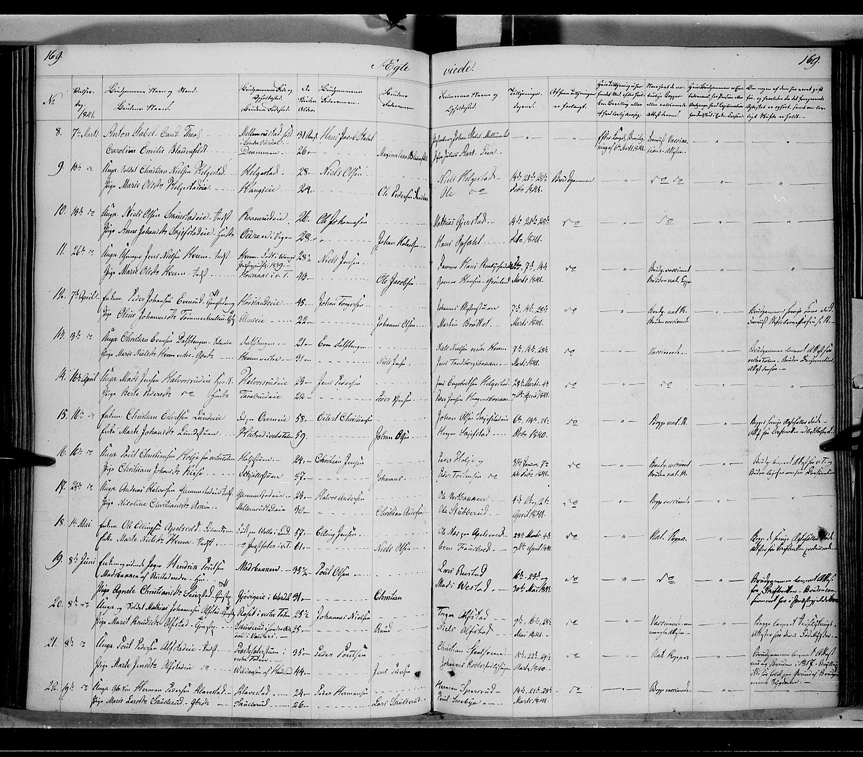 Østre Toten prestekontor, SAH/PREST-104/H/Ha/Haa/L0002: Parish register (official) no. 2, 1840-1847, p. 169