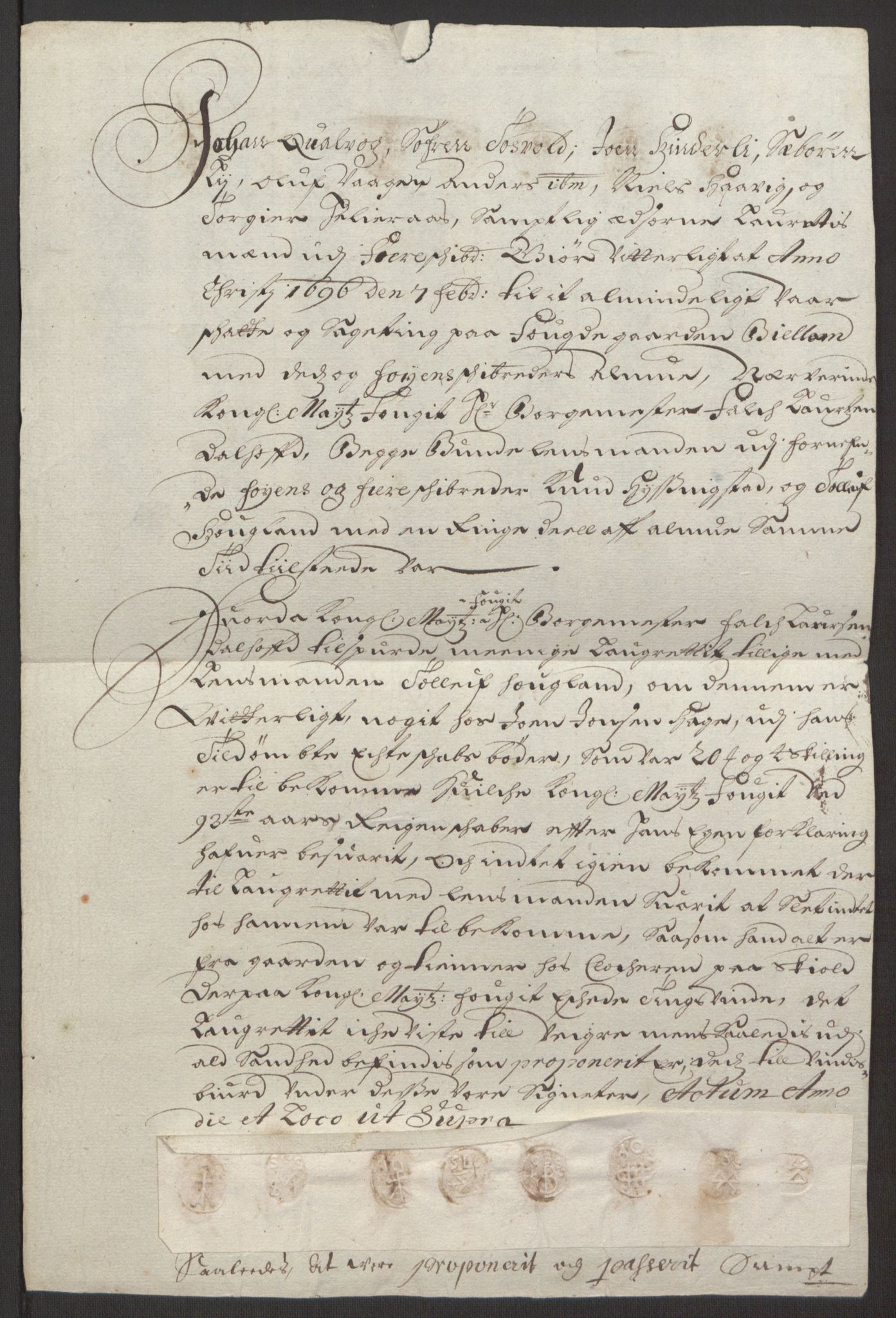 Rentekammeret inntil 1814, Reviderte regnskaper, Fogderegnskap, AV/RA-EA-4092/R48/L2976: Fogderegnskap Sunnhordland og Hardanger, 1695-1696, p. 141