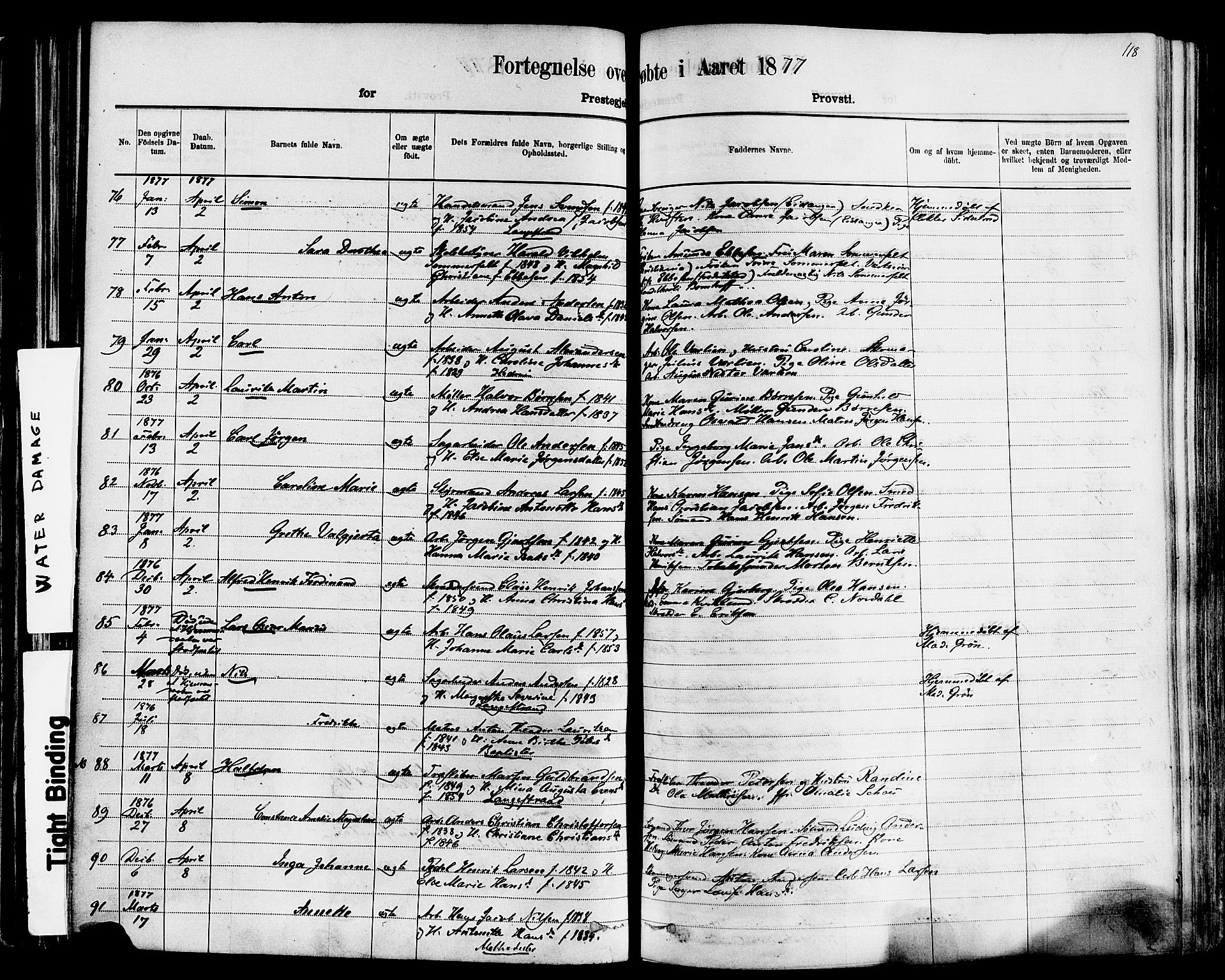 Larvik kirkebøker, AV/SAKO-A-352/F/Fa/L0006: Parish register (official) no. I 6, 1871-1883, p. 118