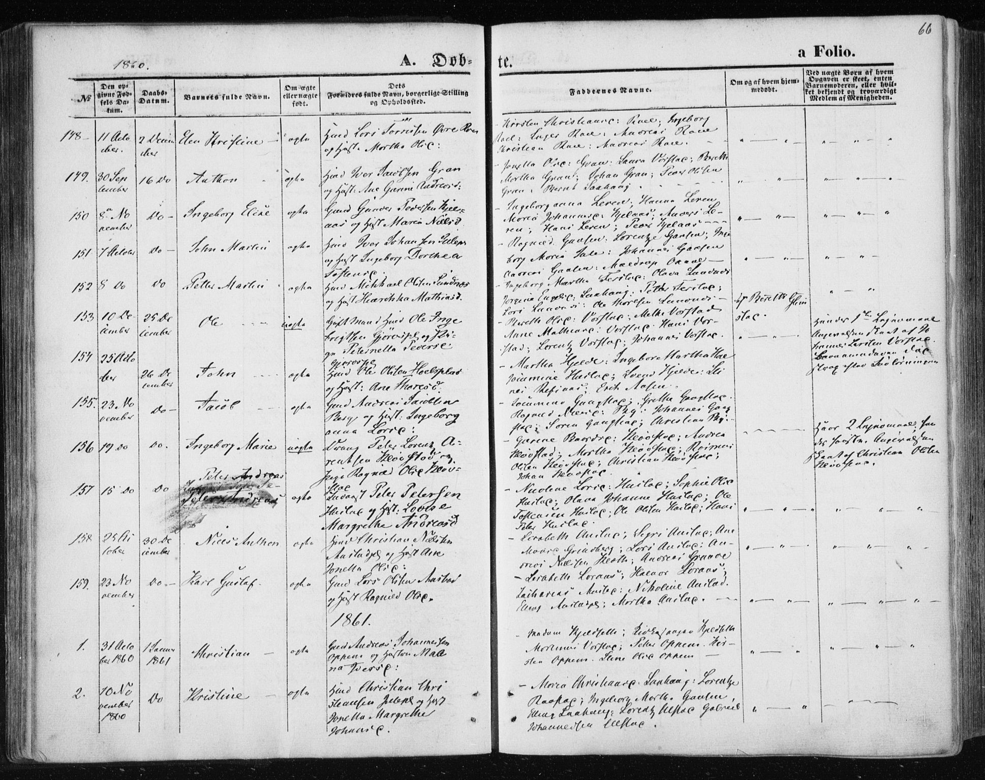 Ministerialprotokoller, klokkerbøker og fødselsregistre - Nord-Trøndelag, SAT/A-1458/730/L0283: Parish register (official) no. 730A08, 1855-1865, p. 66