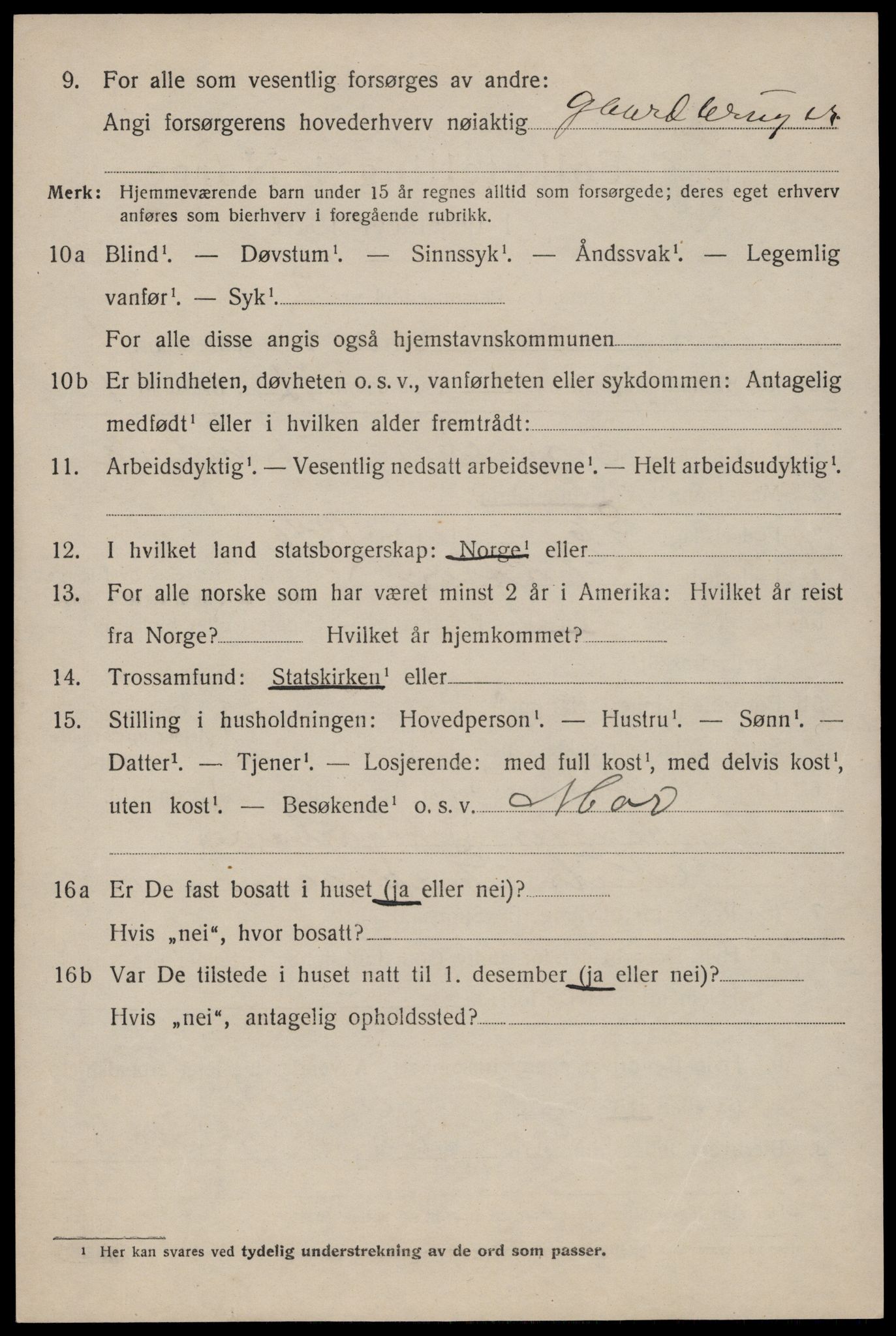 SAST, 1920 census for Erfjord, 1920, p. 1282