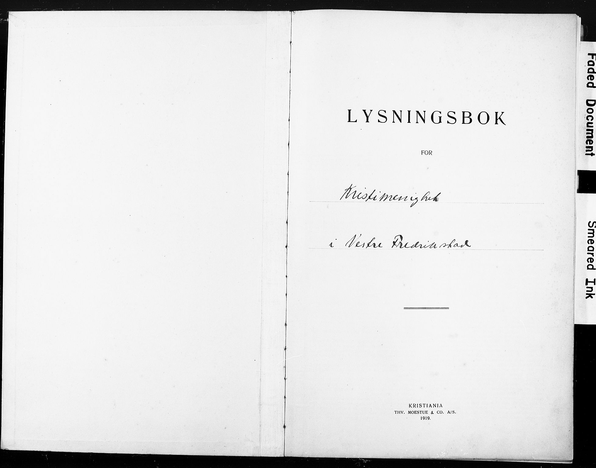 Kristi menighet Vestre Fredrikstad , SAO/PAO-0232/A/L0001: Dissenter register no. 1, 1919-1924